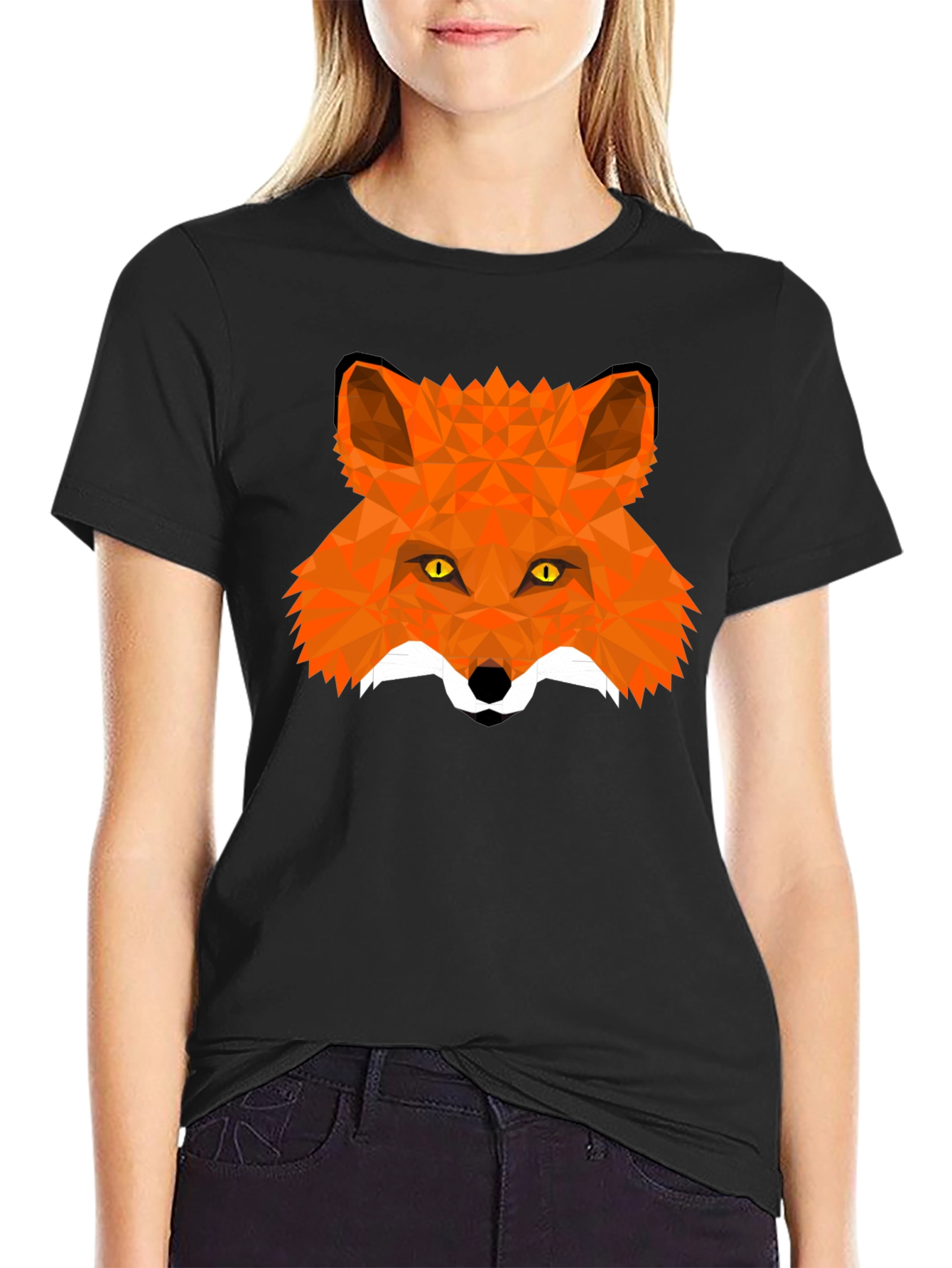 Geometric Fox Head T-Shirt