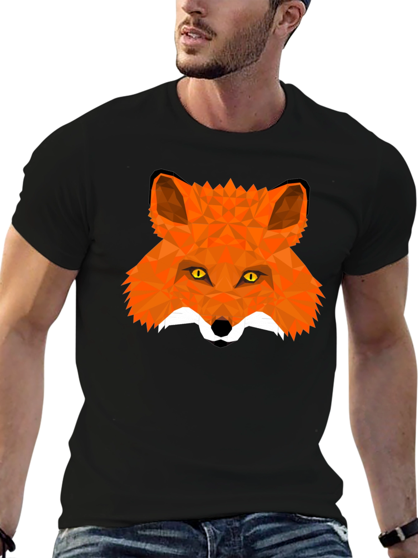 Geometric Fox Head T-Shirt