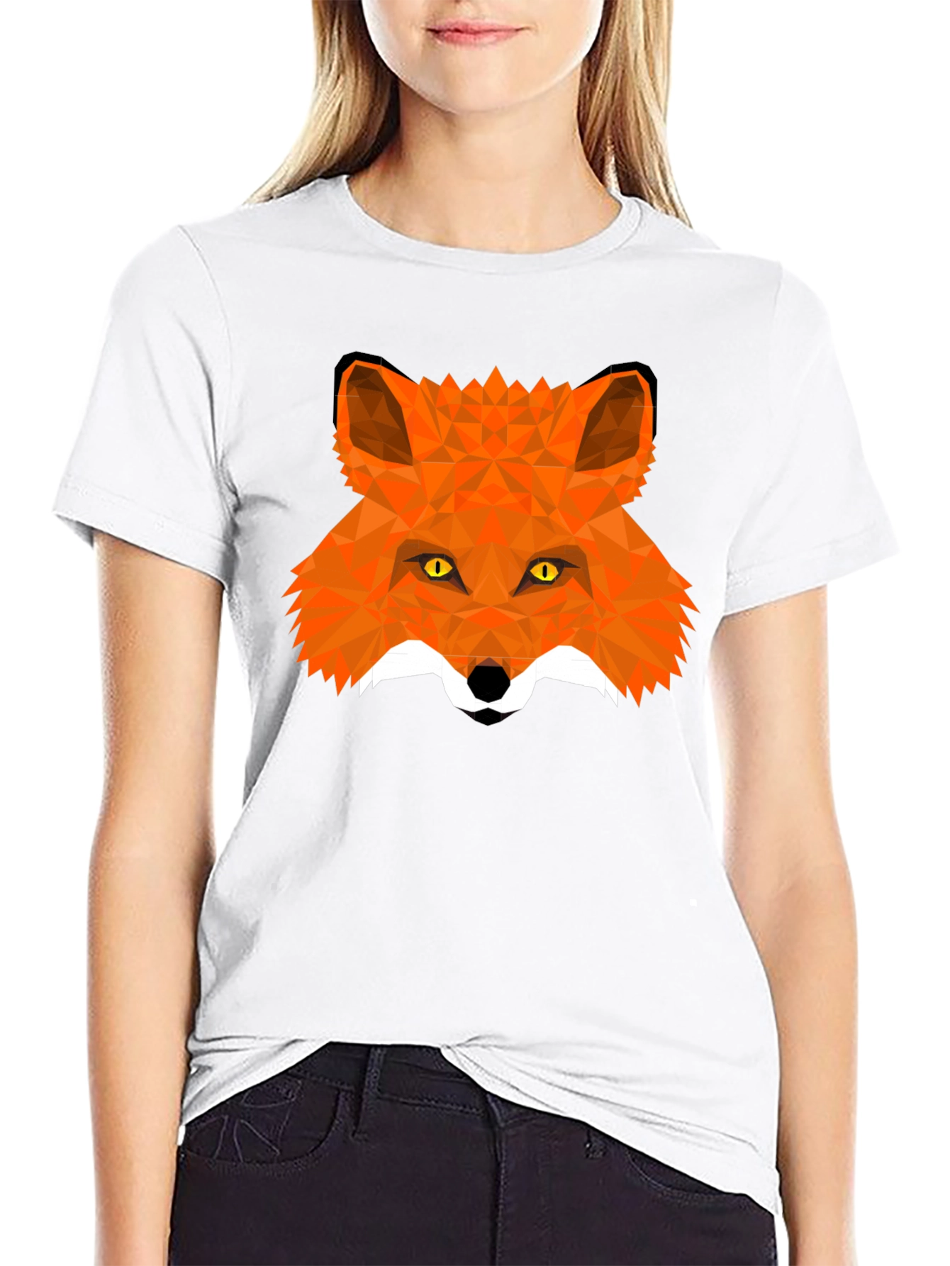Geometric Fox Head T-Shirt