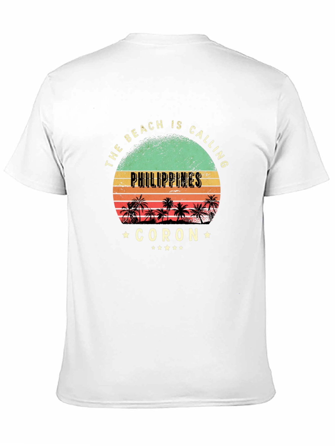 Philippines Coran Beach Calling Black T-Shirt