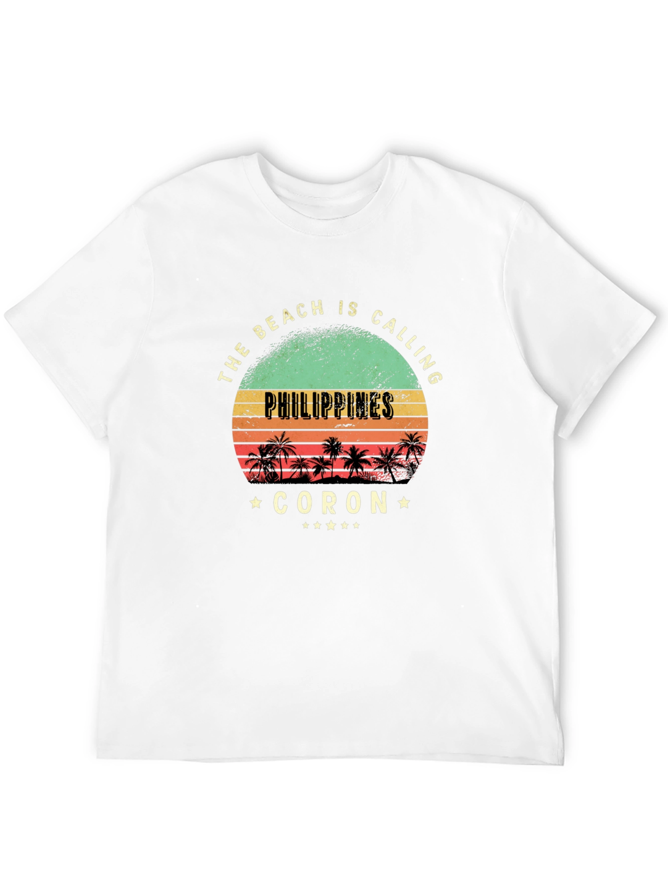Philippines Coran Beach Calling Black T-Shirt