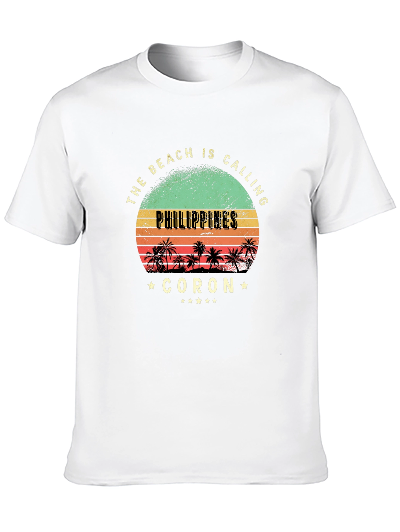 Philippines Coran Beach Calling Black T-Shirt