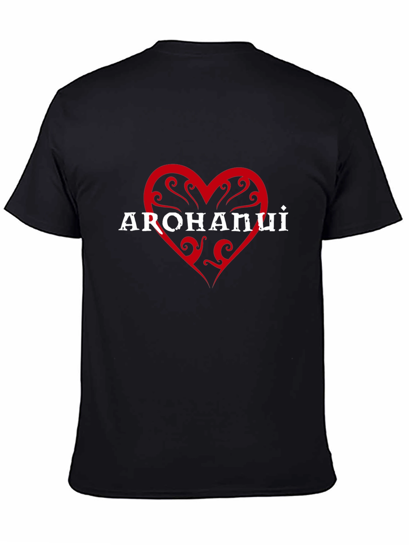 Arohanui Heart Graphic Tee - Black