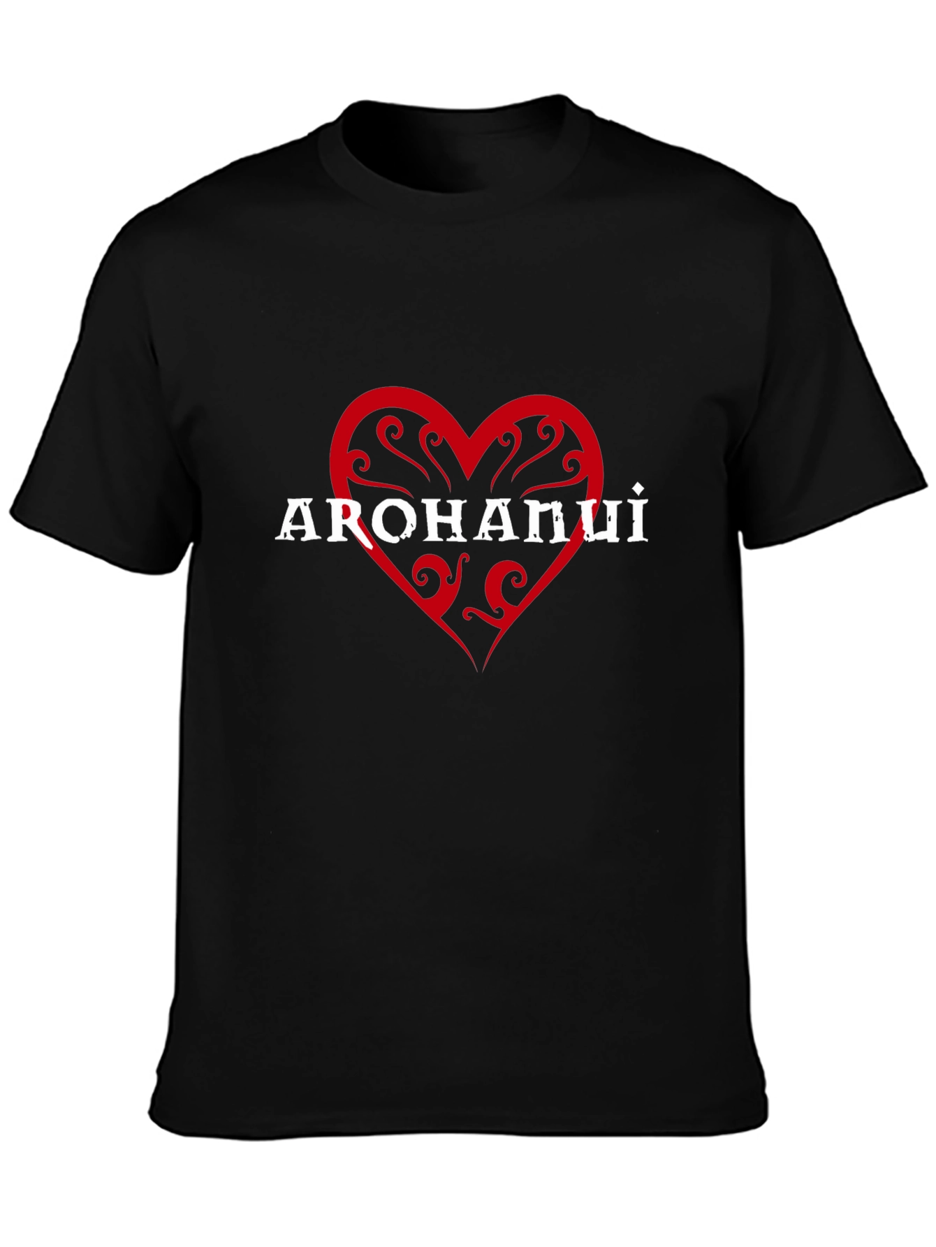 Arohanui Heart Graphic Tee - Black
