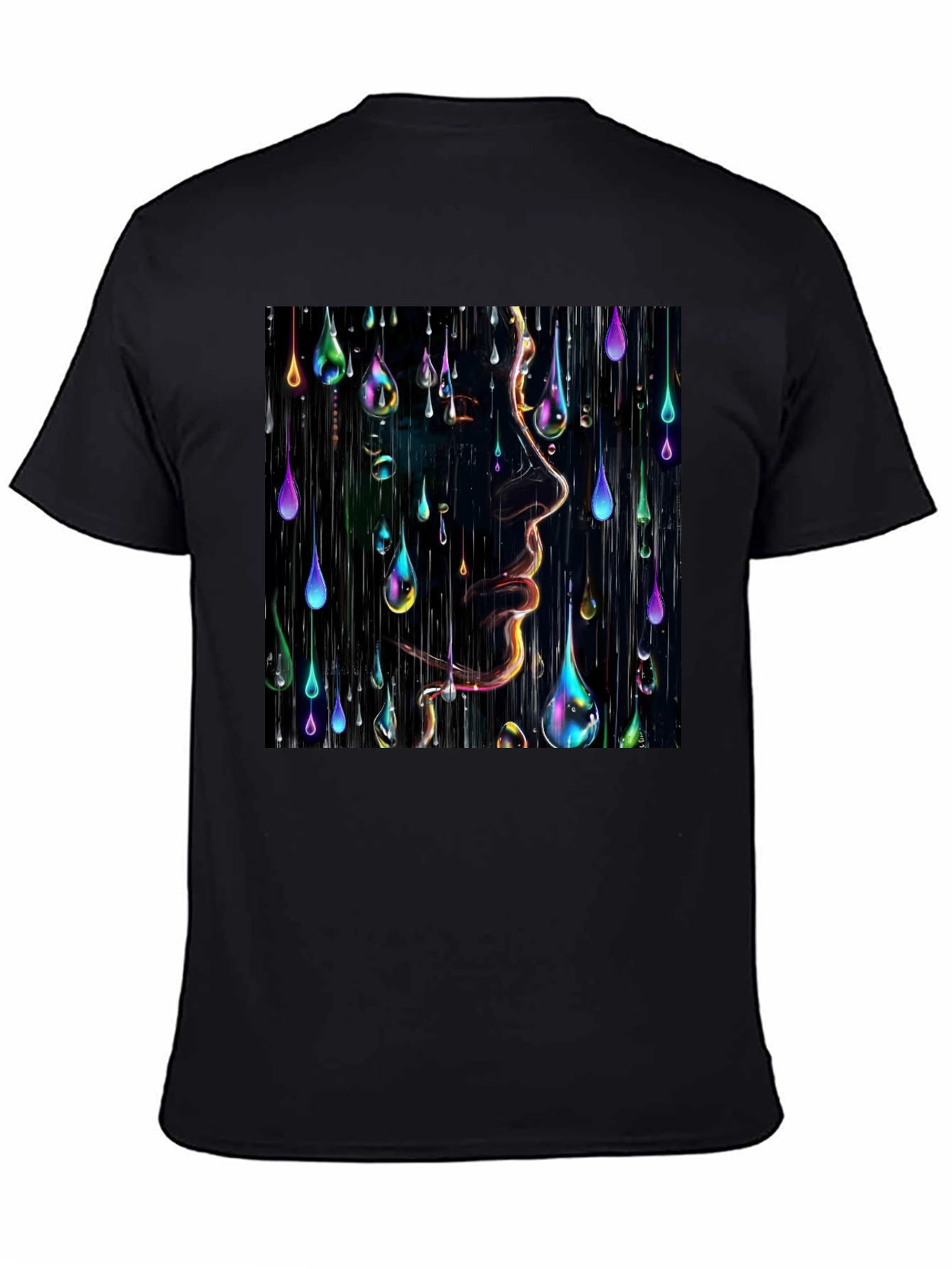 Raindrop Portrait Tee - Abstract Graphic Print