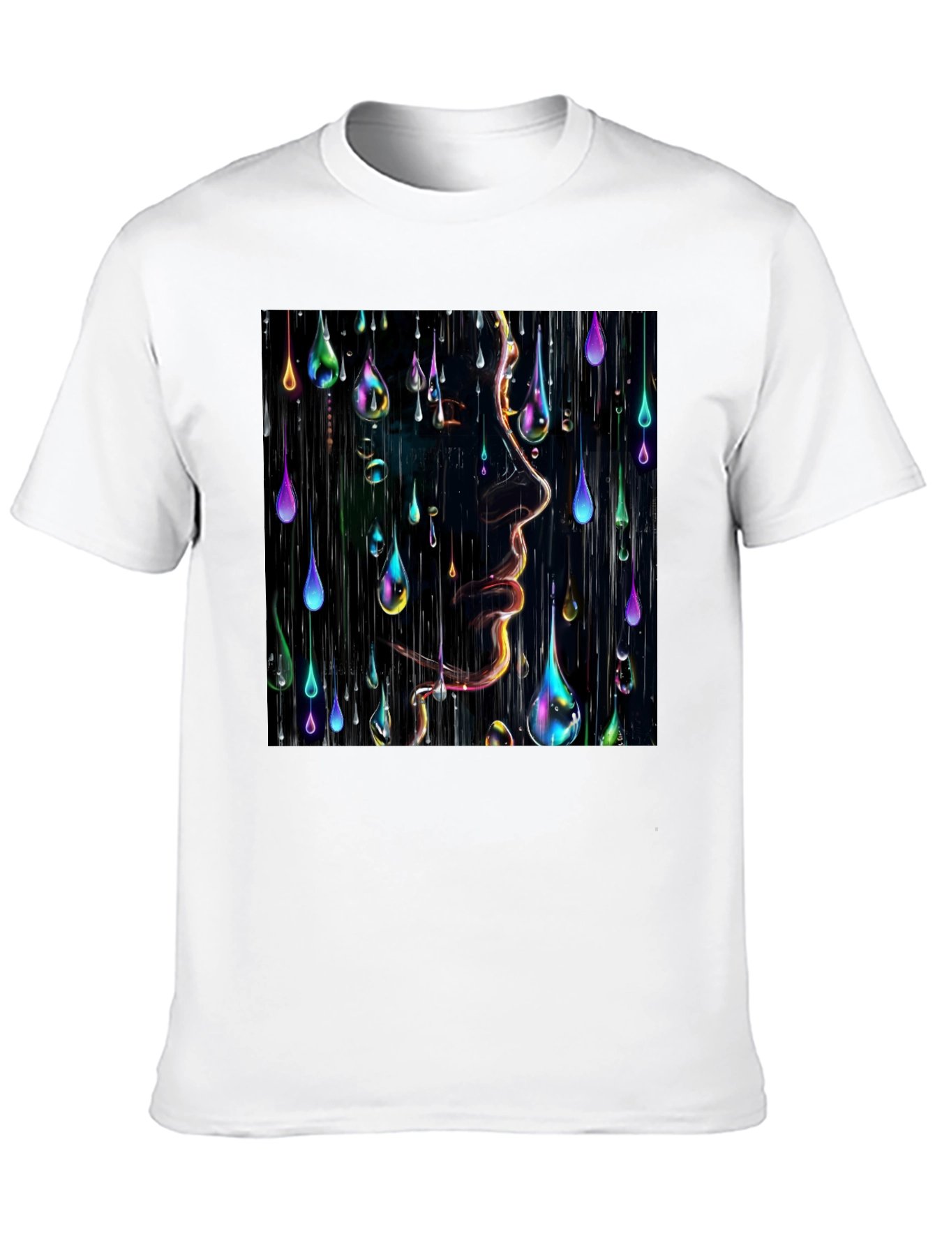Raindrop Portrait Tee - Abstract Graphic Print