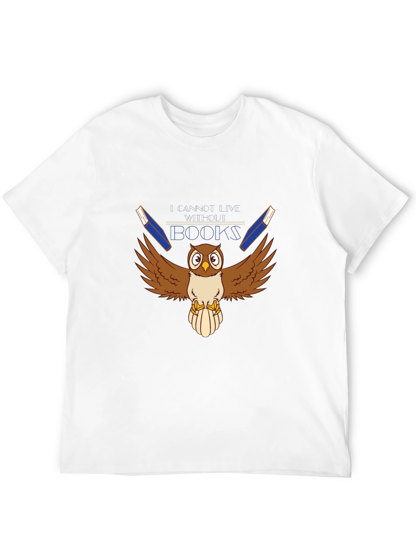 Owl Reads Books Graphic T-Shirt