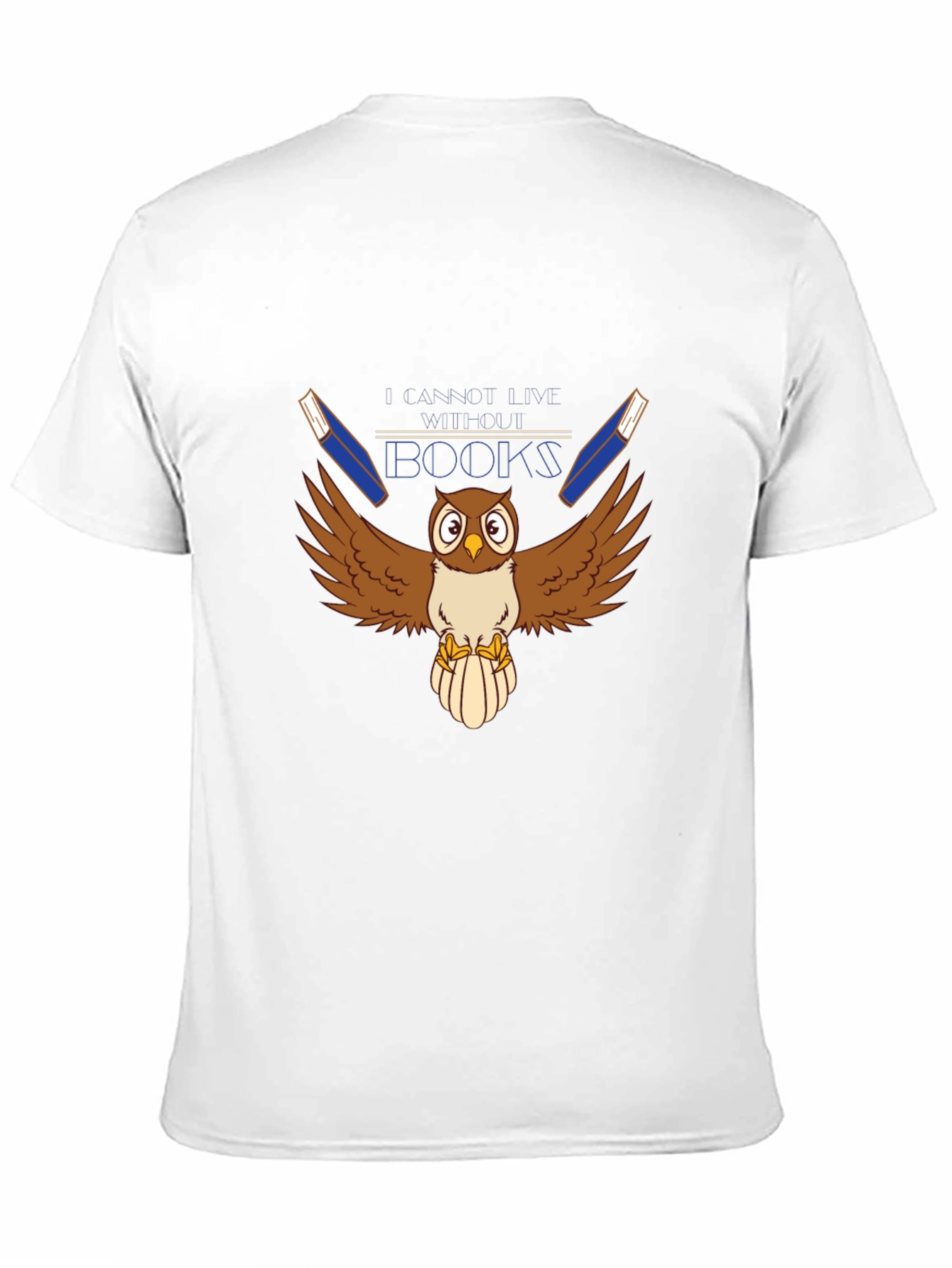 Owl Reads Books Graphic T-Shirt