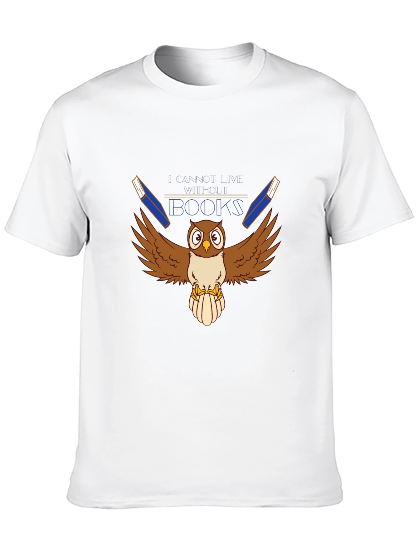 Owl Reads Books Graphic T-Shirt