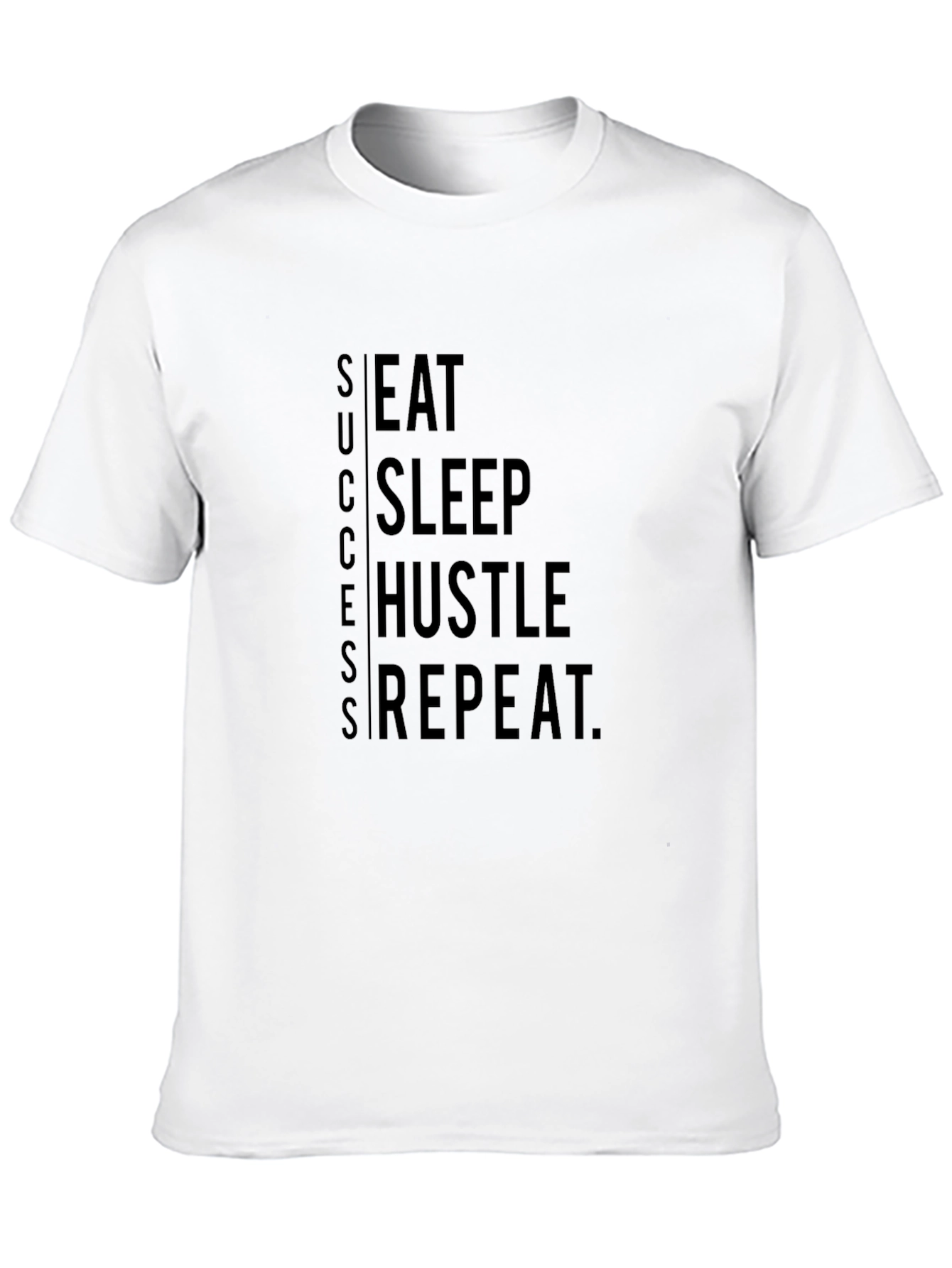 Success Eat Sleep Hustle Repeat Black Graphic Tee