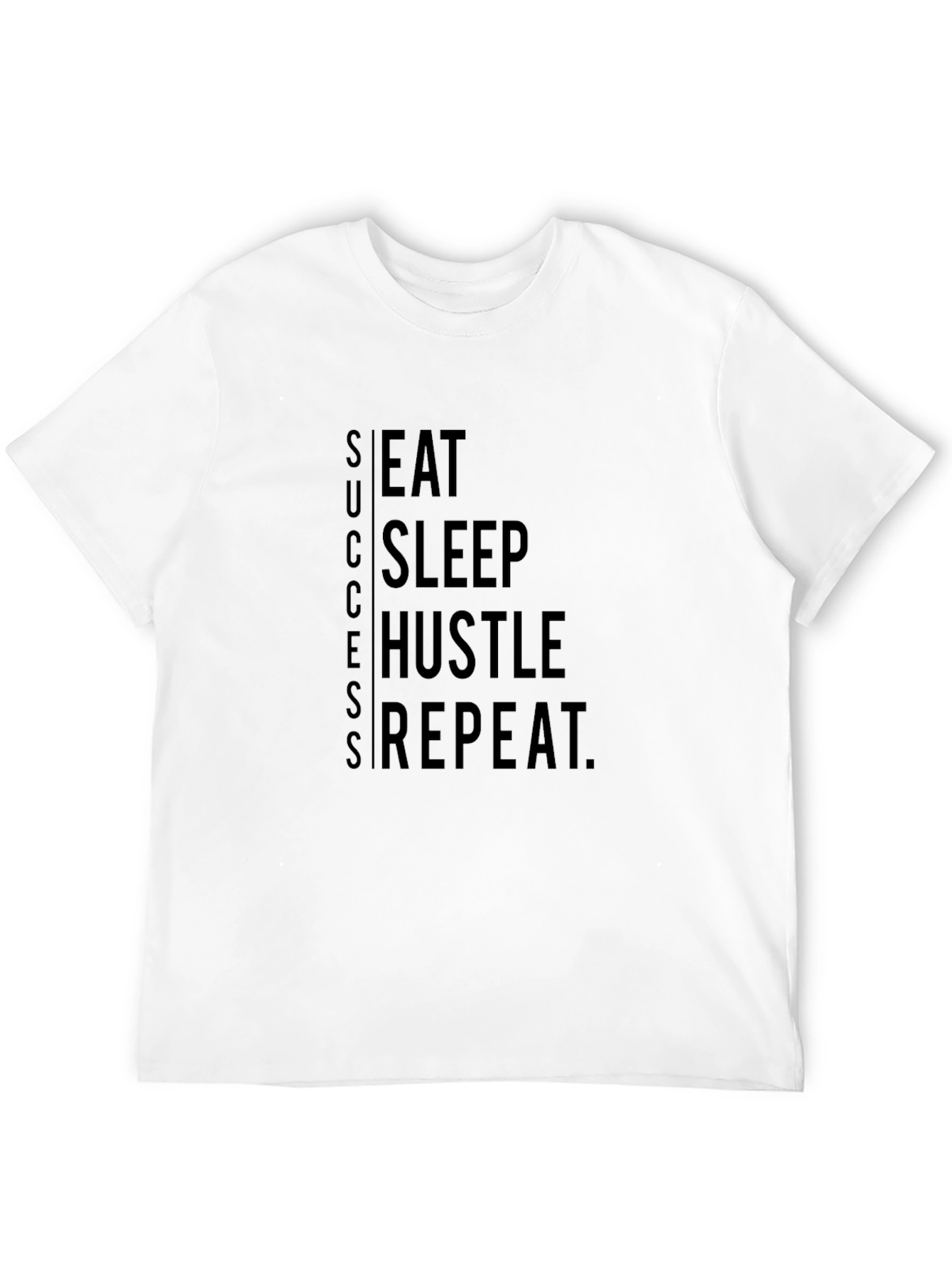 Success Eat Sleep Hustle Repeat Black Graphic Tee