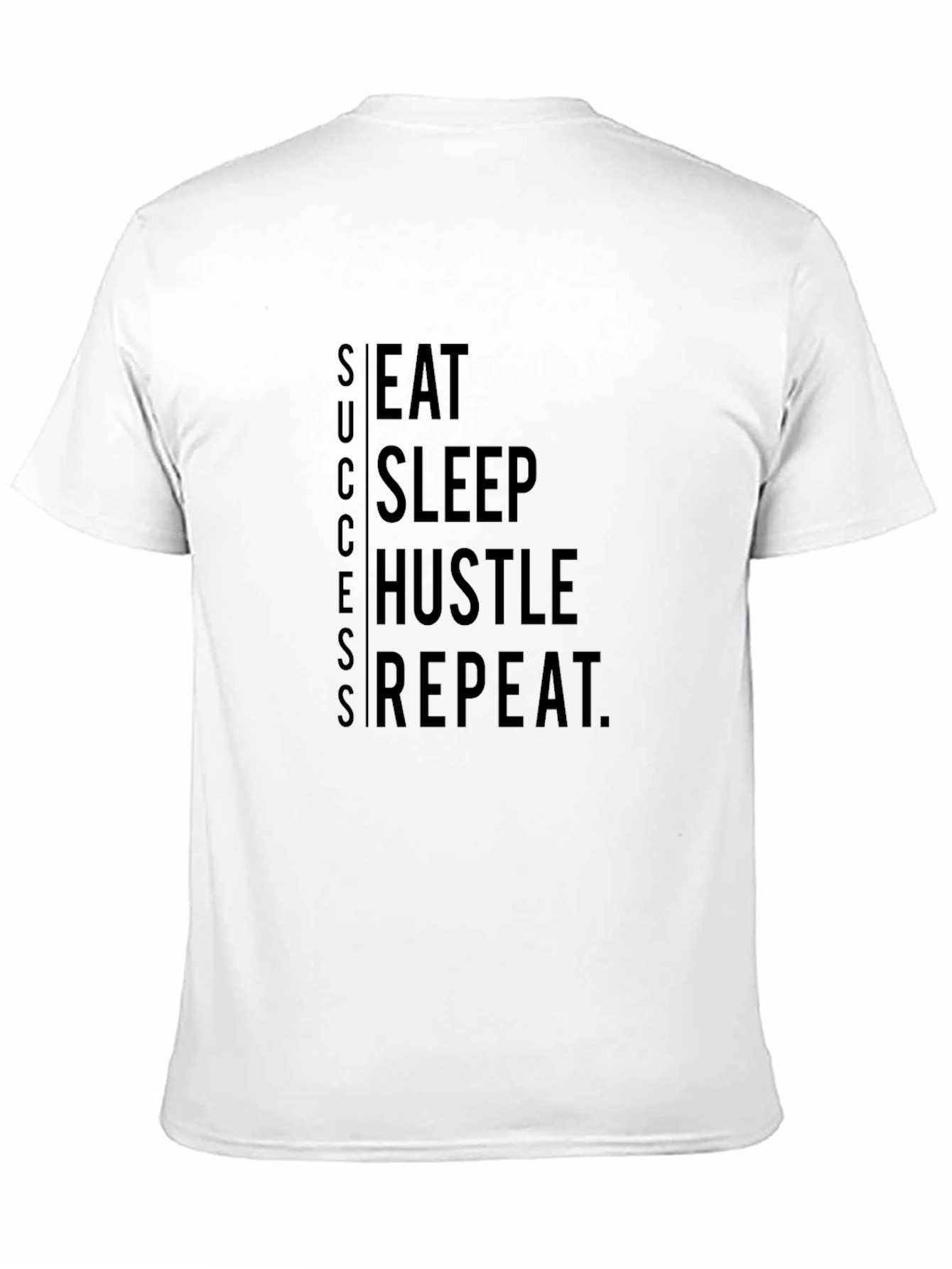 Success Eat Sleep Hustle Repeat Black Graphic Tee