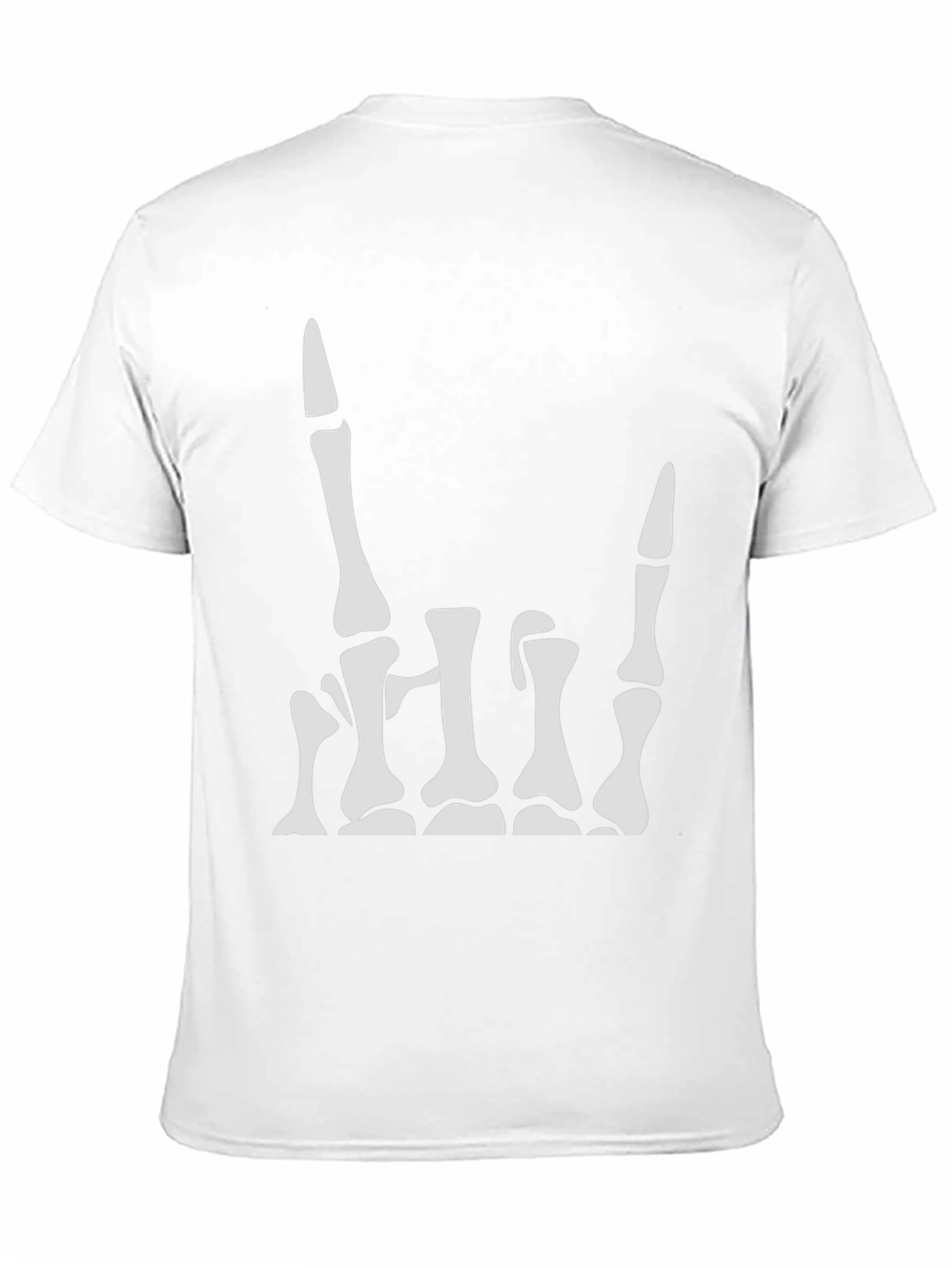Skeleton Hand Graphic T-Shirt - Rock On Sign