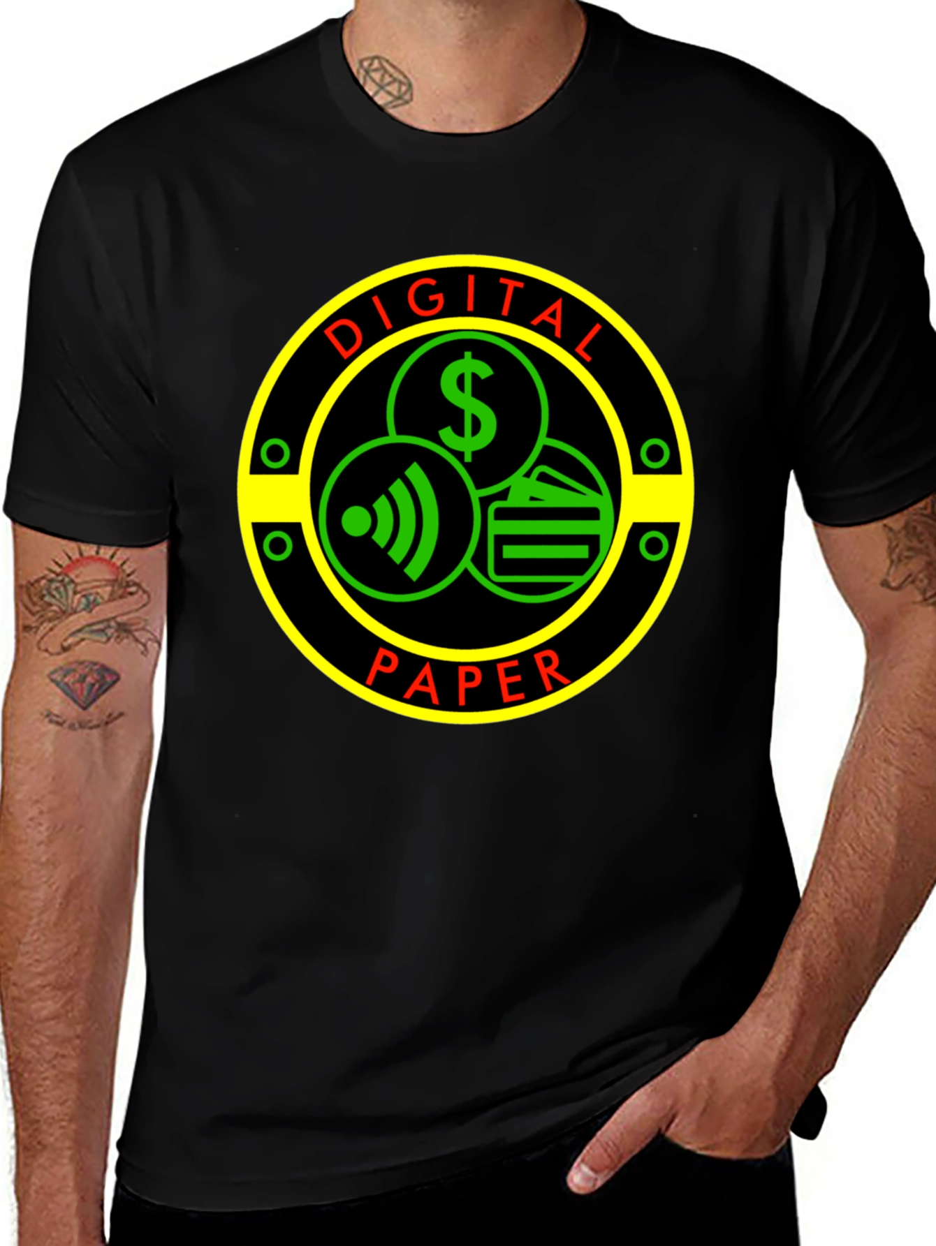 Digital Paper Graphic T-Shirt
