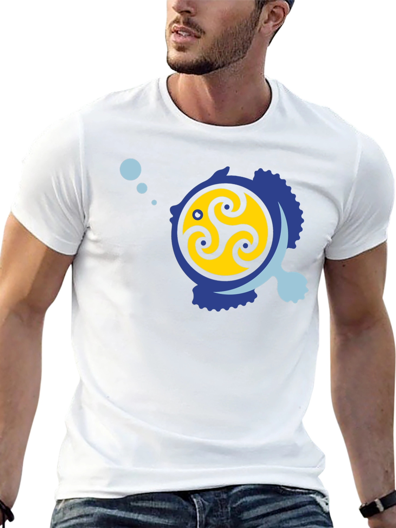 Triskelion Fish Graphic Tee - Stylish & Unique Design