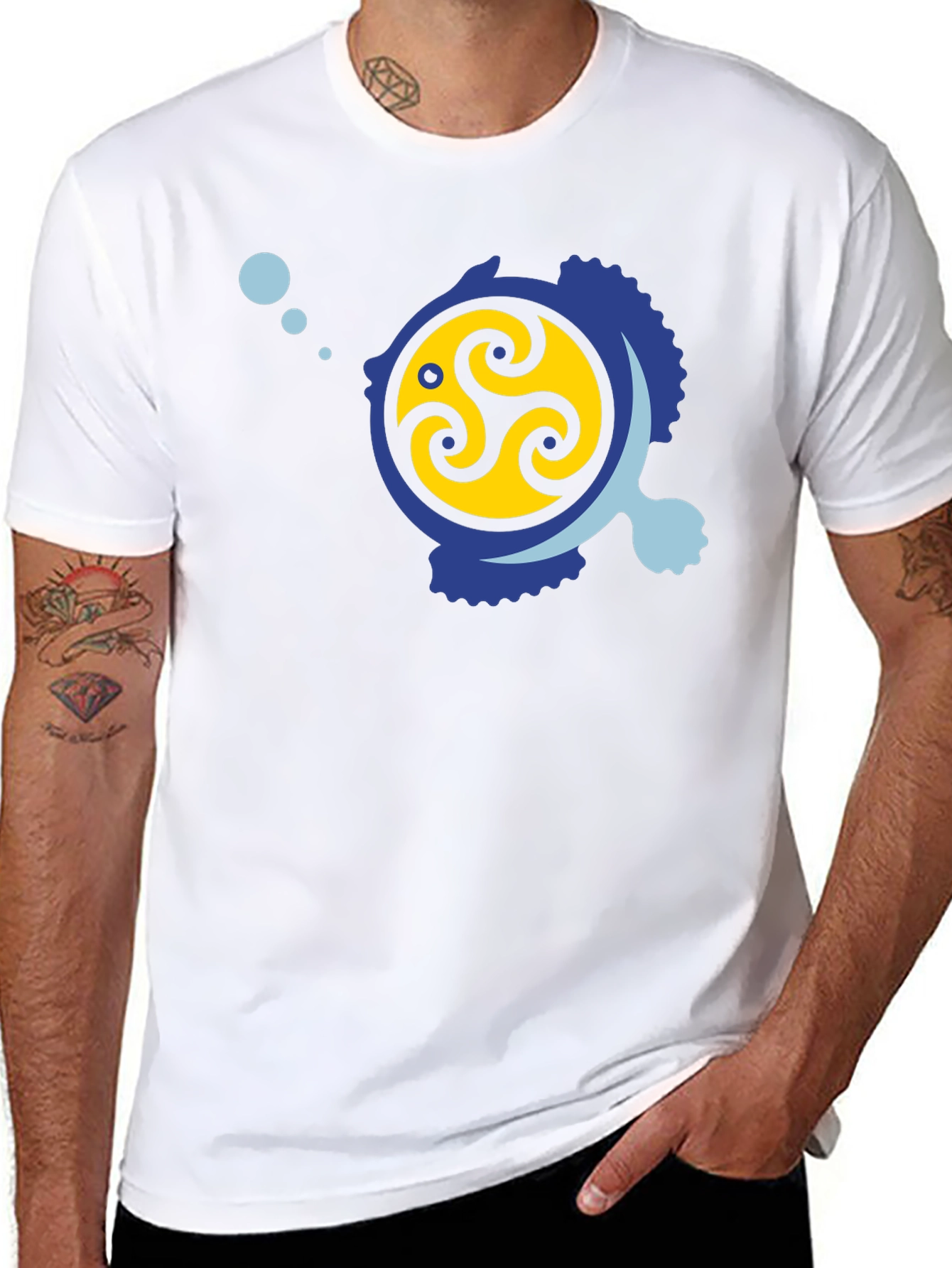 Triskelion Fish Graphic Tee - Stylish & Unique Design