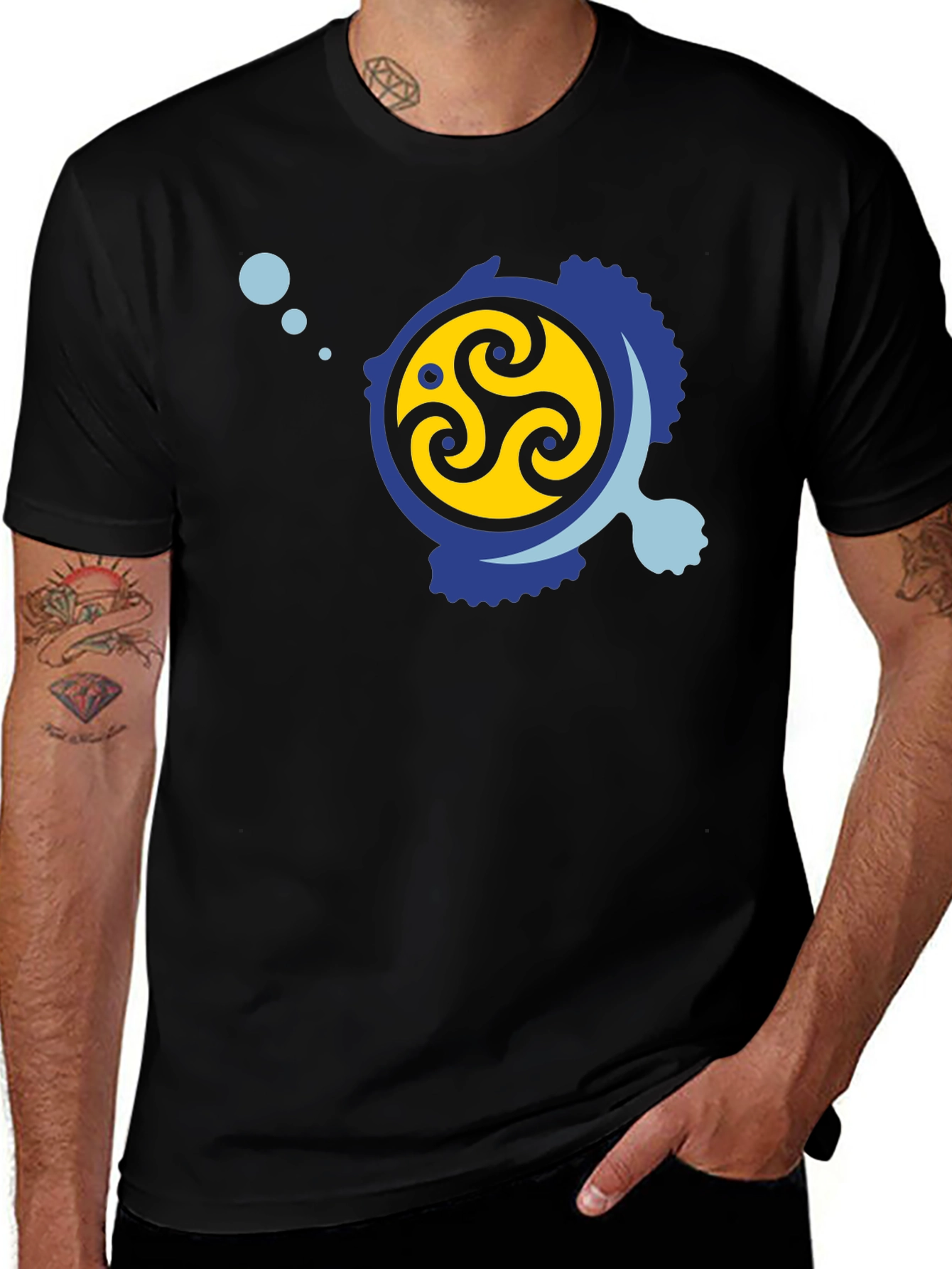 Triskelion Fish Graphic Tee - Stylish & Unique Design