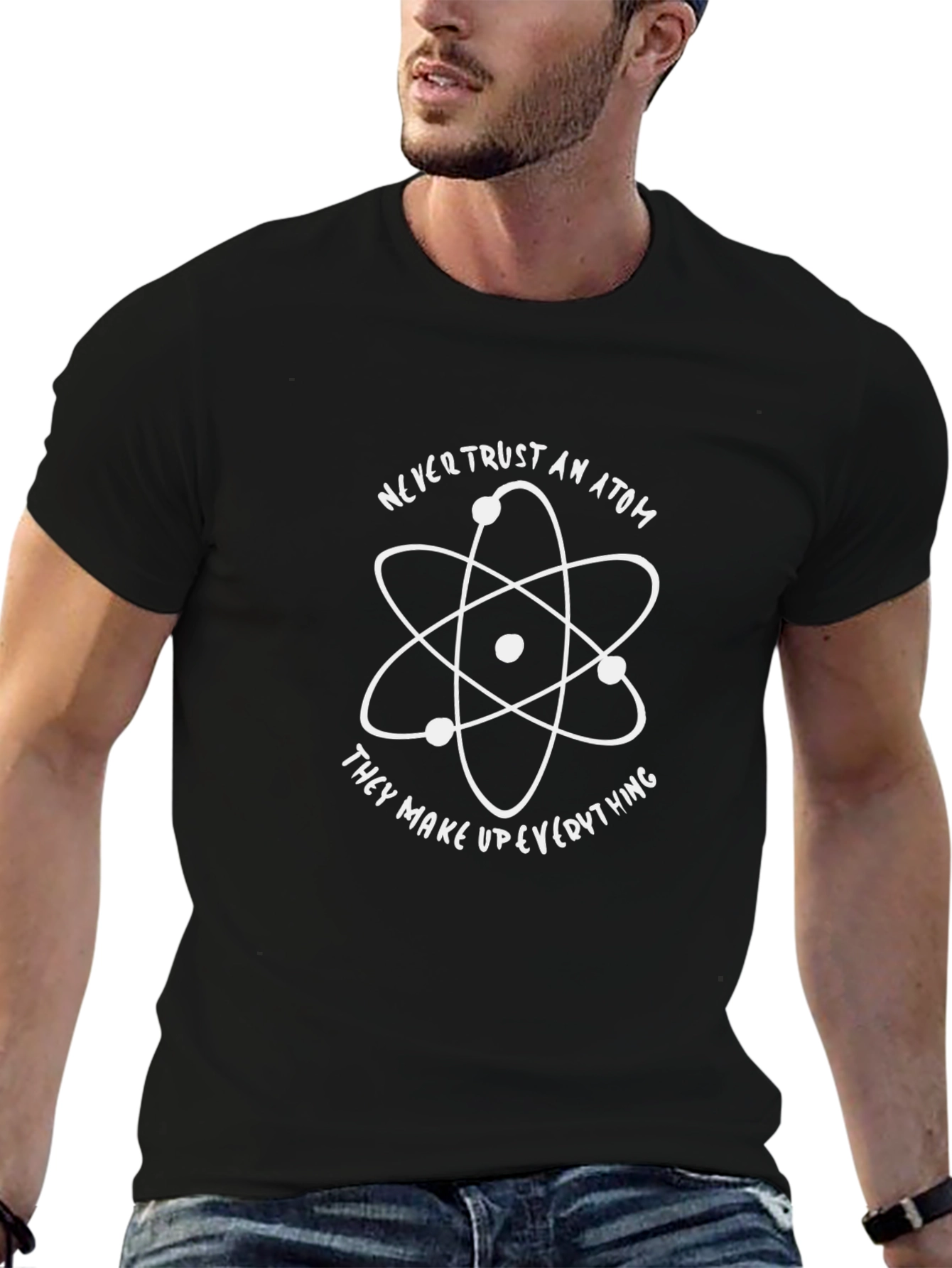 Never Trust an Atom Graphic Tee - Black