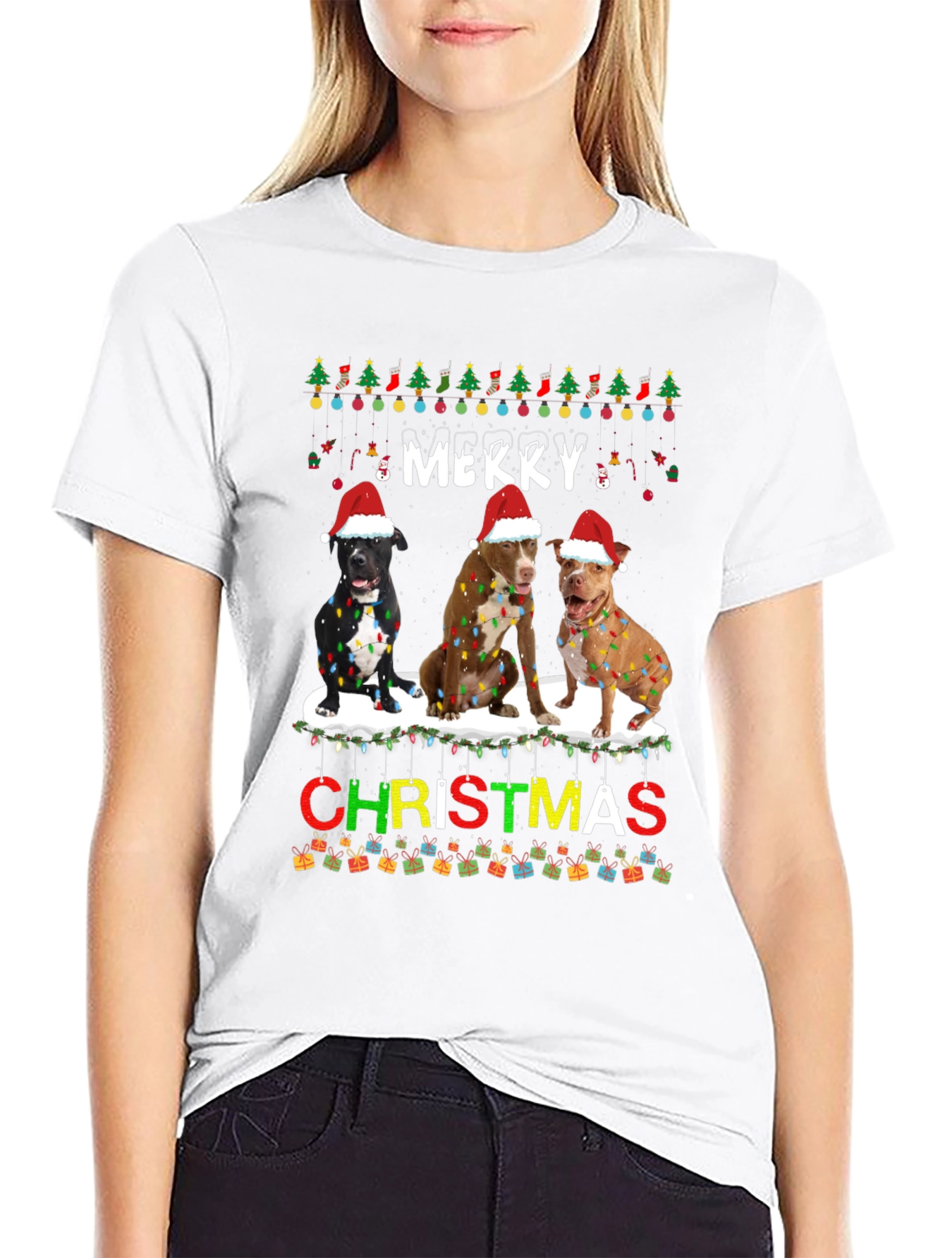 Merry Christmas Dogs T-Shirt