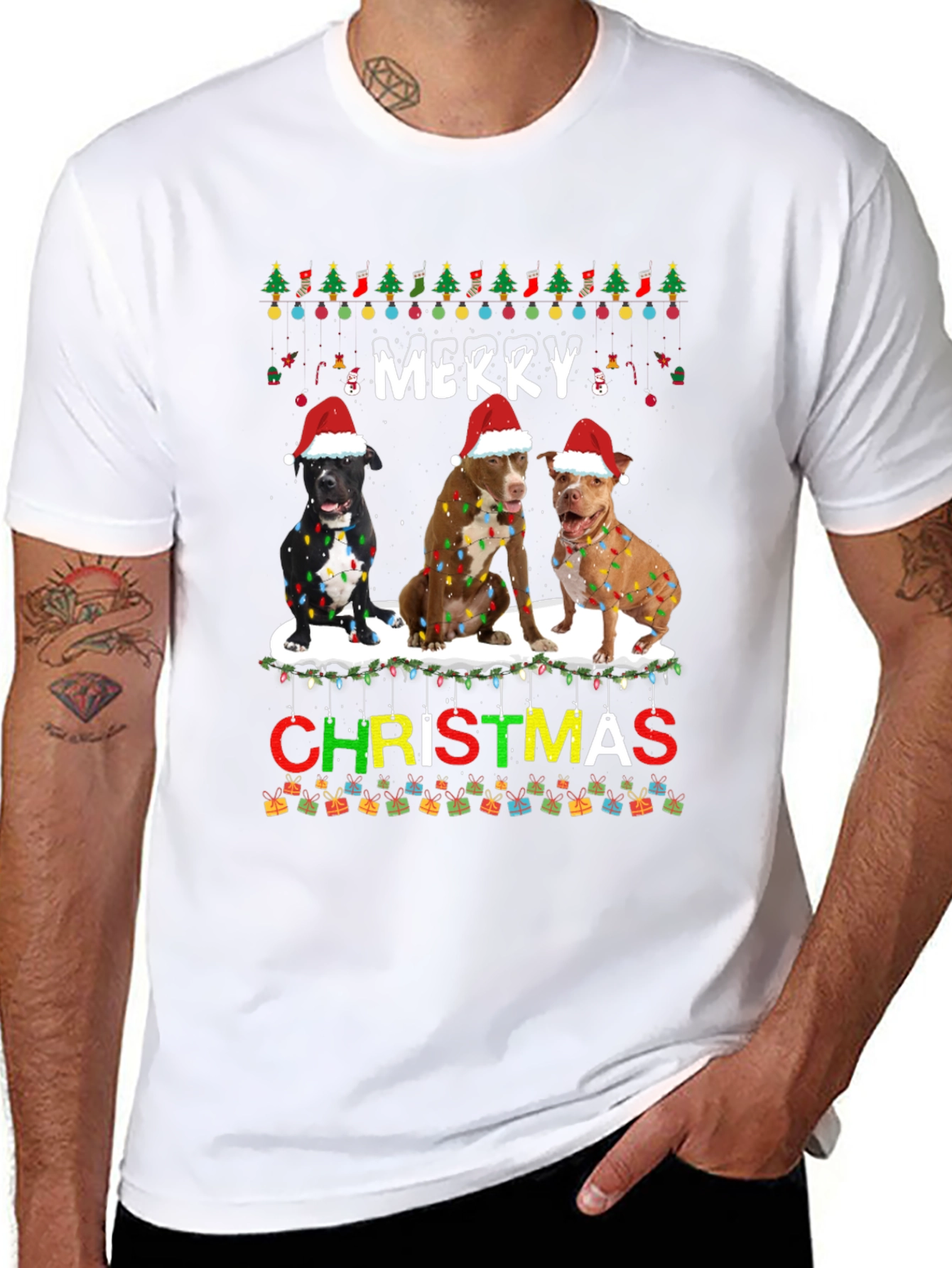 Merry Christmas Dogs T-Shirt