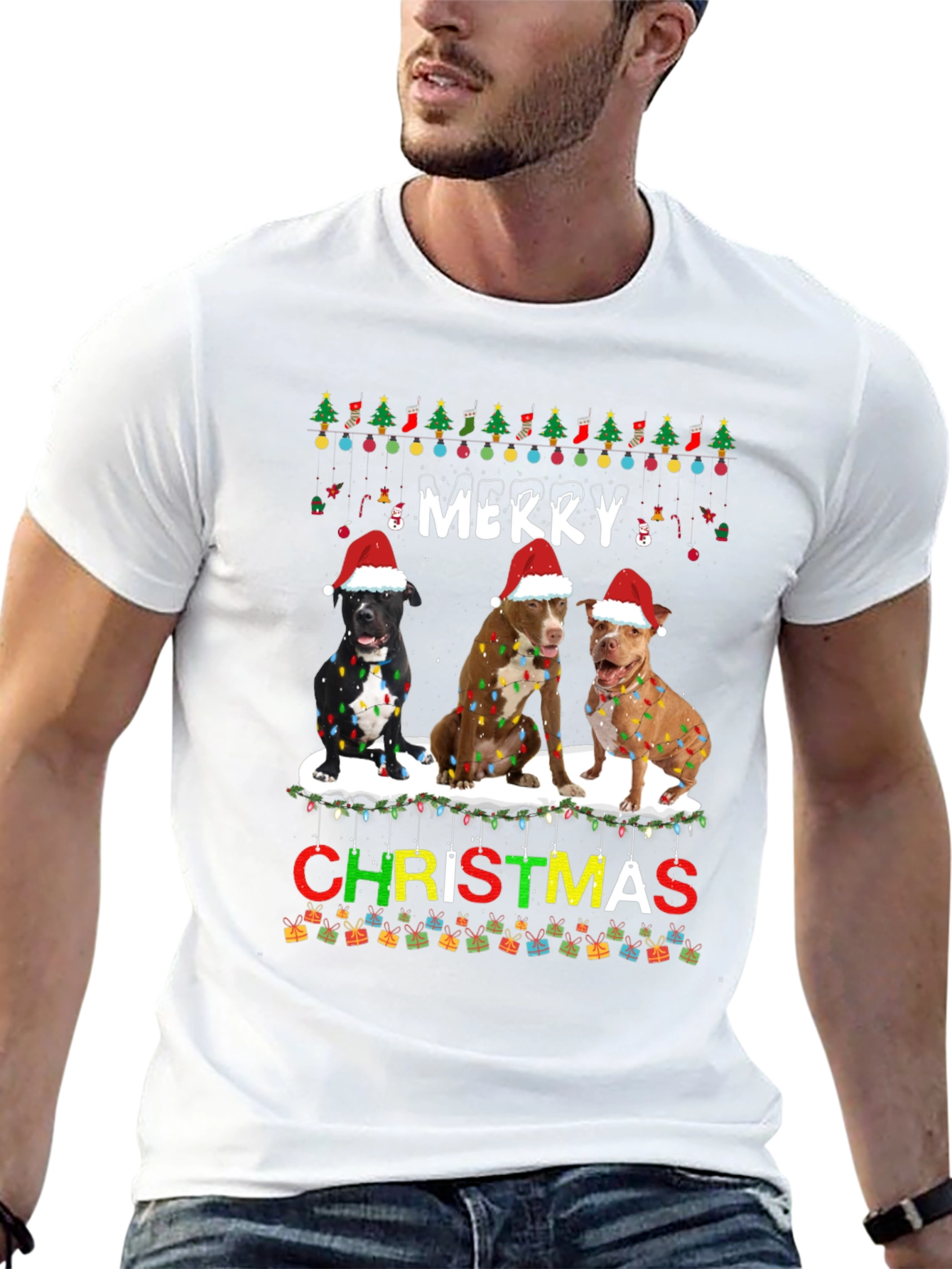 Merry Christmas Dogs T-Shirt