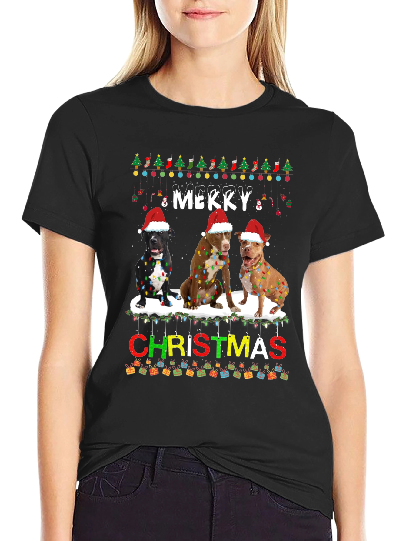 Merry Christmas Dogs T-Shirt