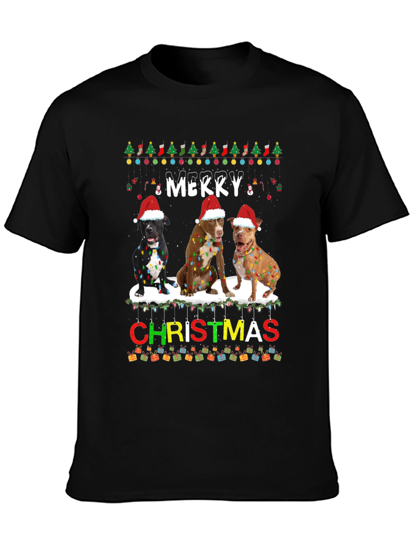Merry Christmas Dogs T-Shirt