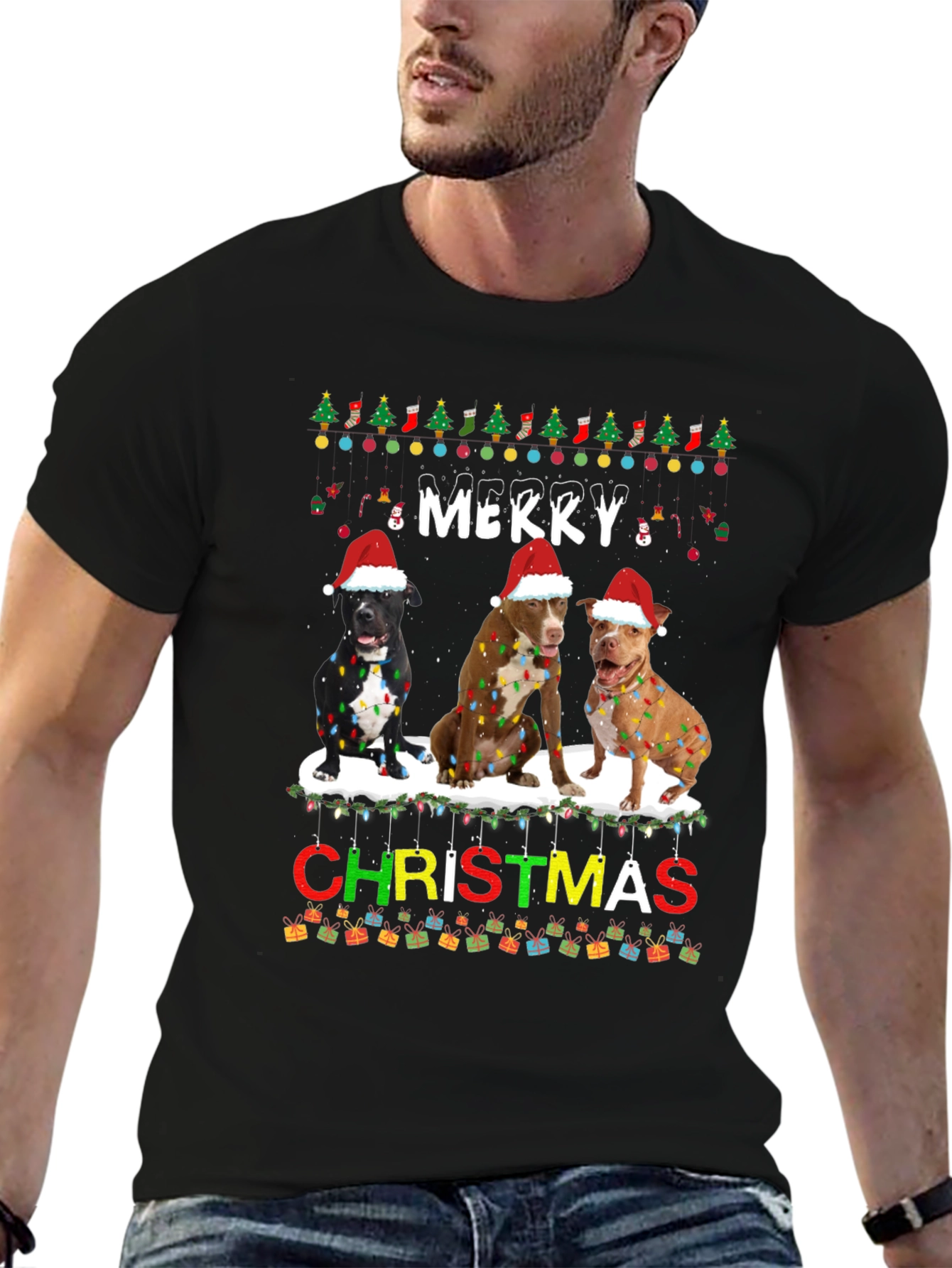 Merry Christmas Dogs T-Shirt