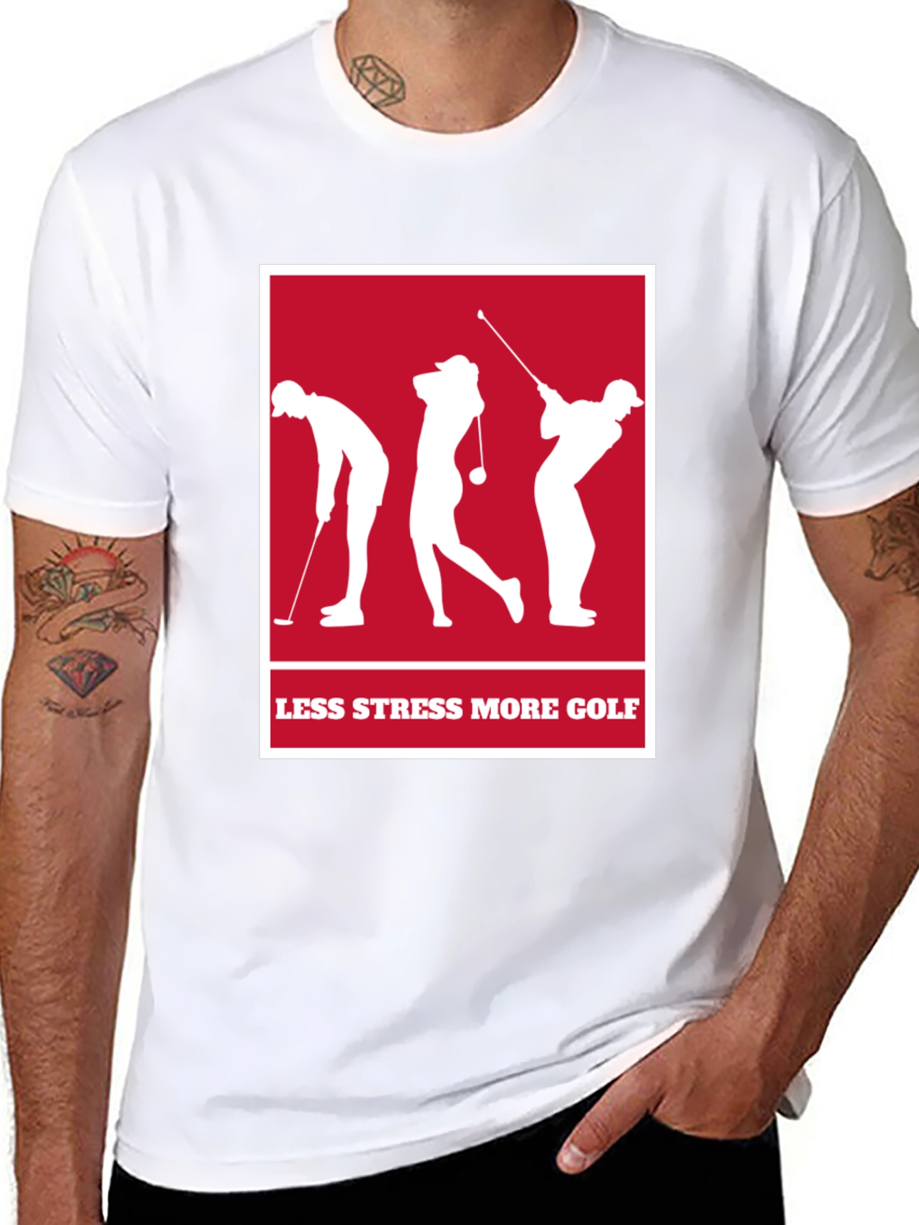 Less Stress More Golf T-Shirt