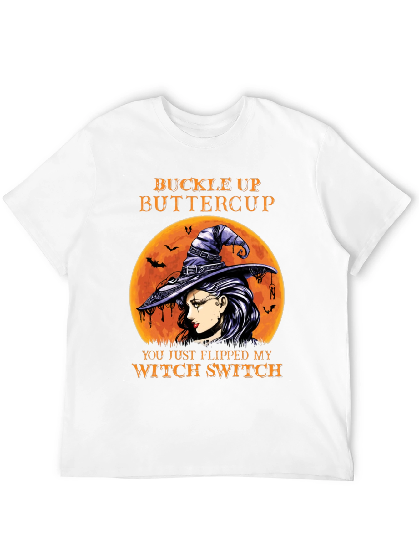 Buckle Up Buttercup Witch Graphic T-Shirt