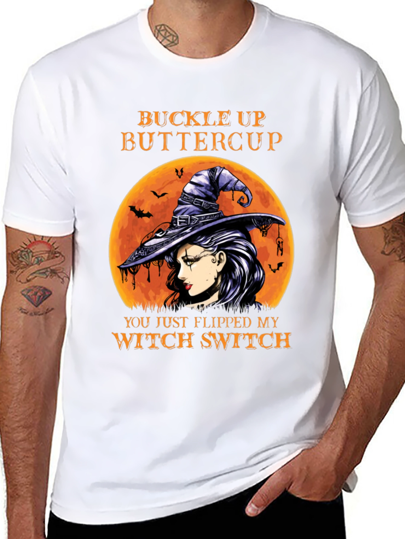 Buckle Up Buttercup Witch Graphic T-Shirt