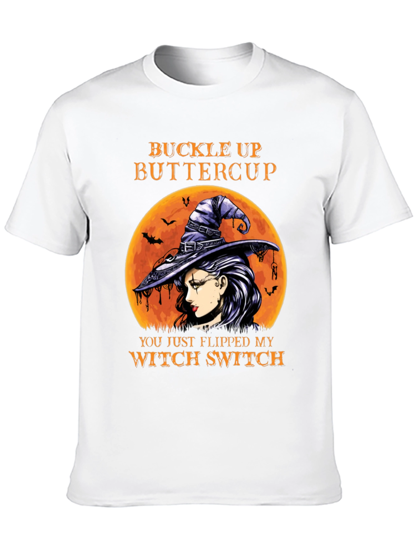 Buckle Up Buttercup Witch Graphic T-Shirt