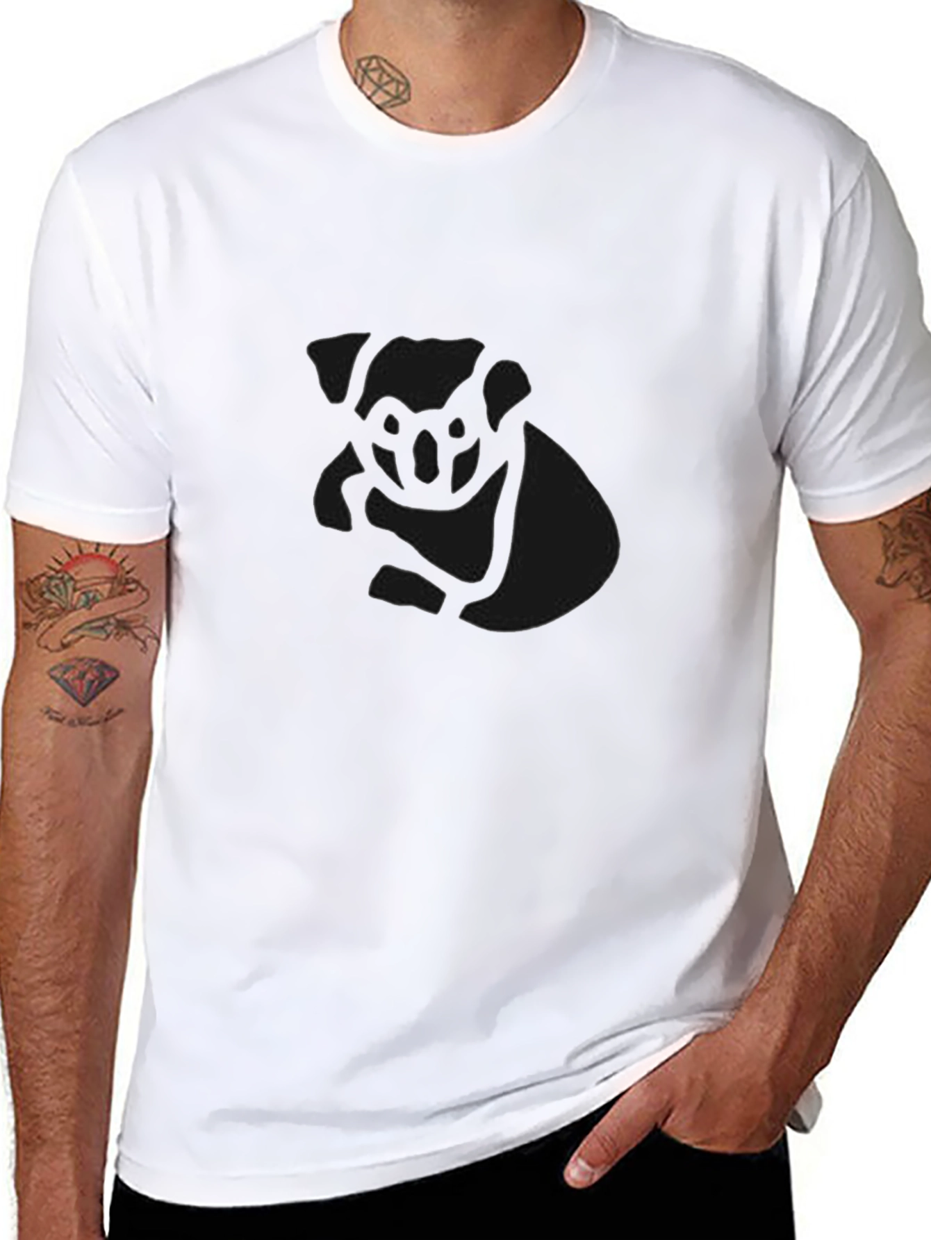 Koala Outline Black T-Shirt