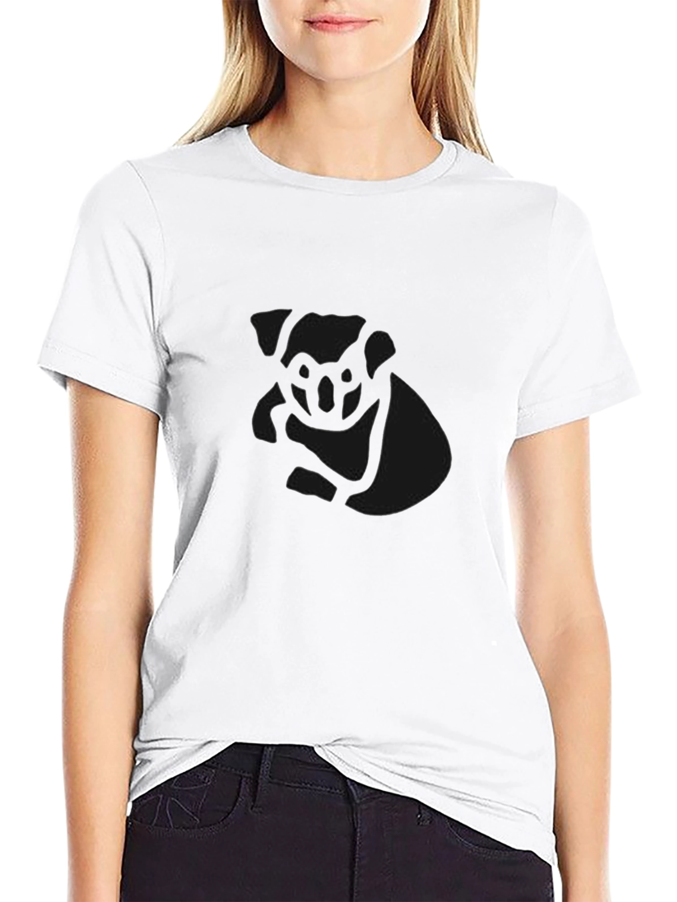 Koala Outline Black T-Shirt