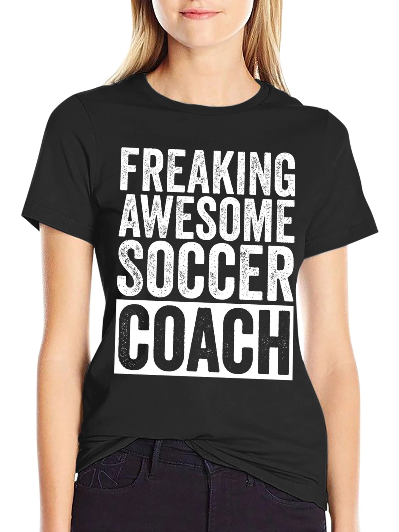 Freaking Awesome Soccer Coach Graphic T-Shirt