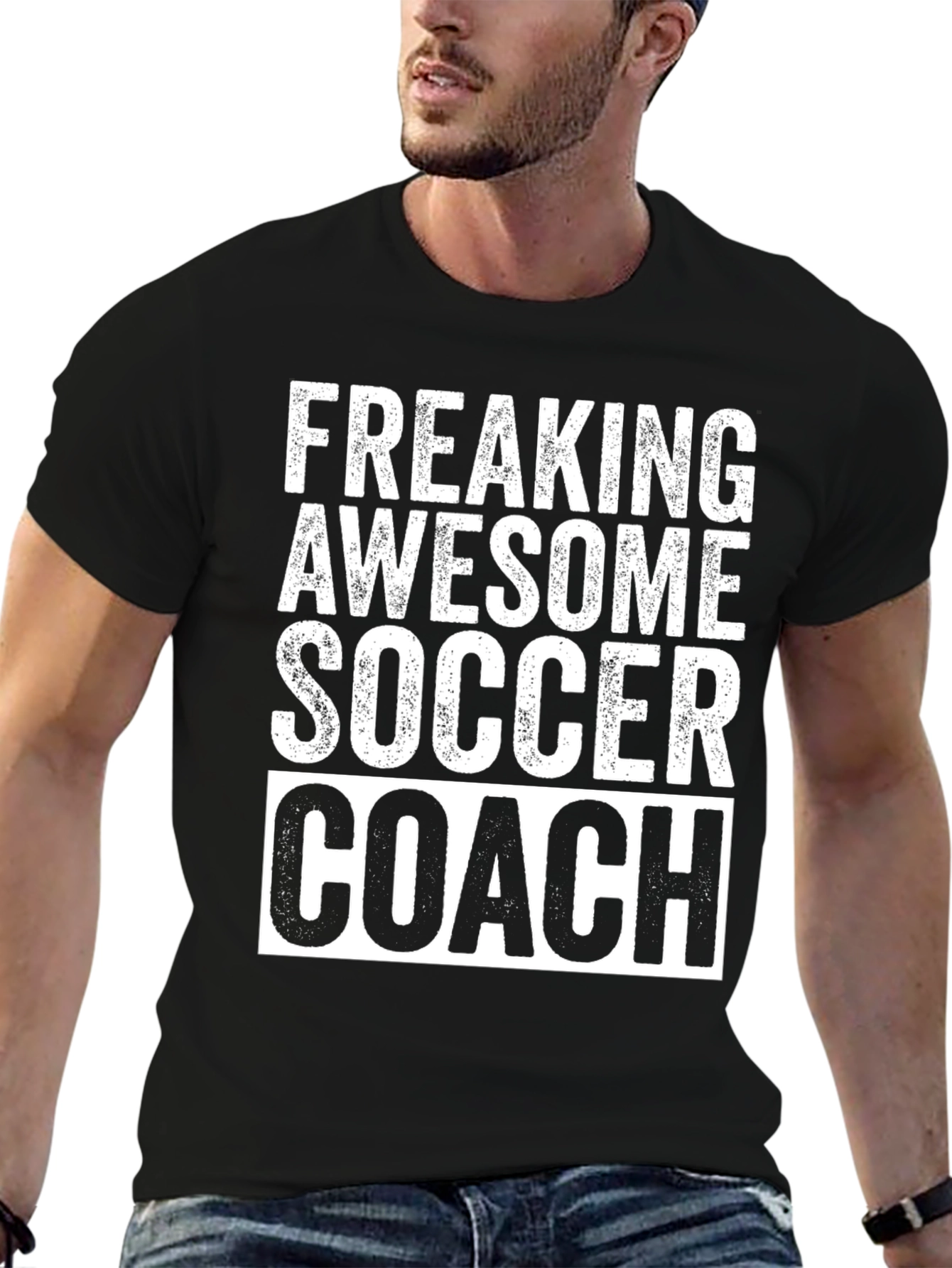 Freaking Awesome Soccer Coach Graphic T-Shirt
