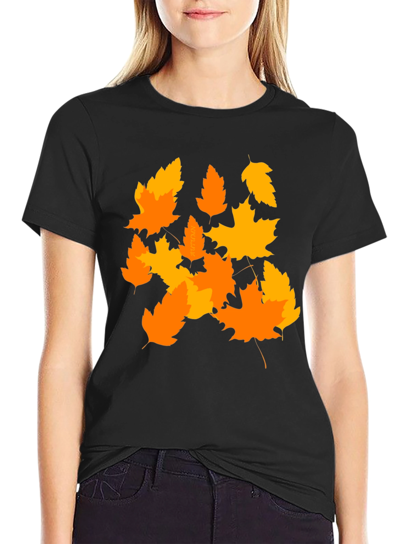 Autumn Leaves Graphic Tee - Stylish Fall Fashion