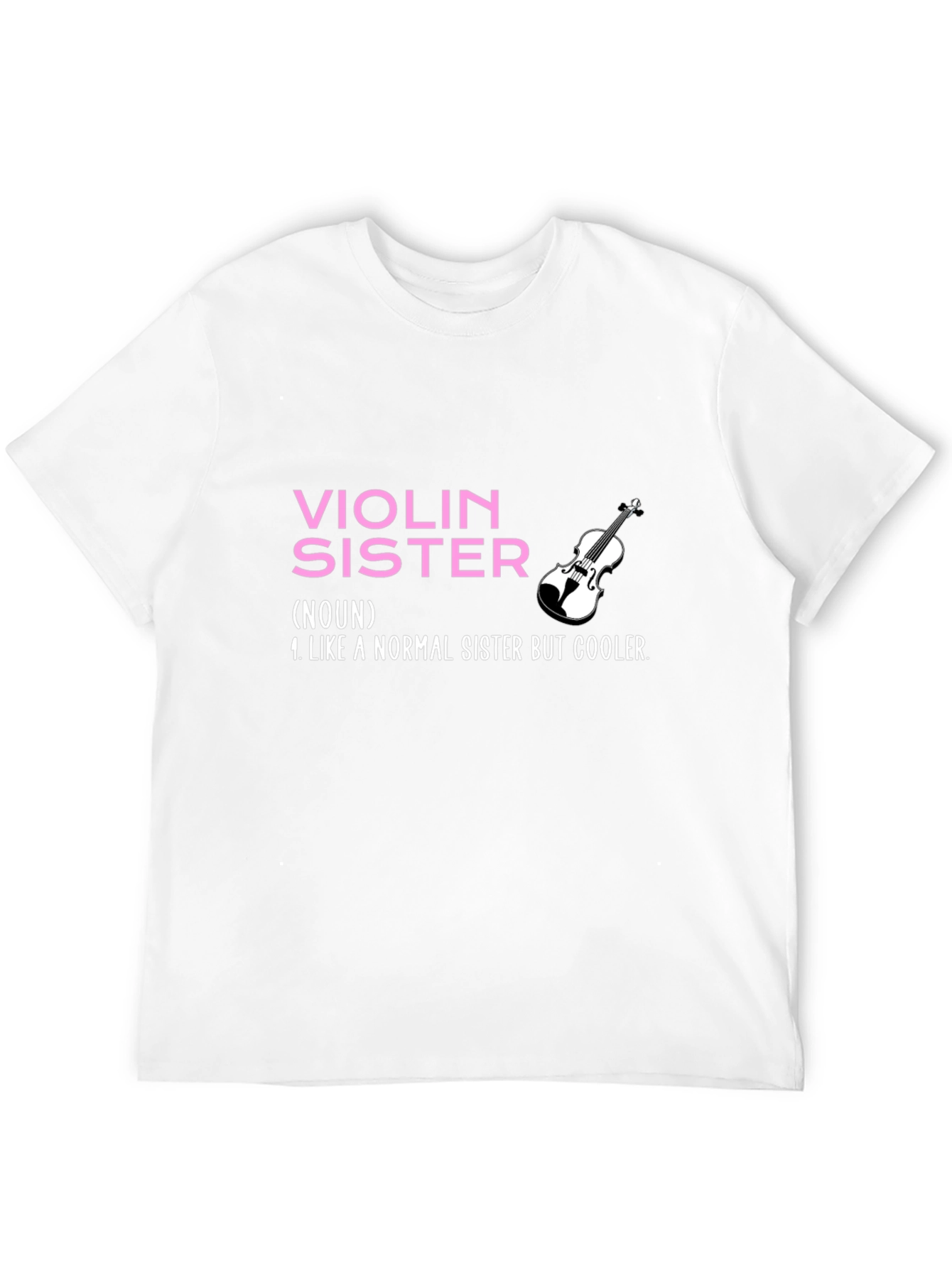 Violin Sister Graphic Tee - Musician Sister Gift