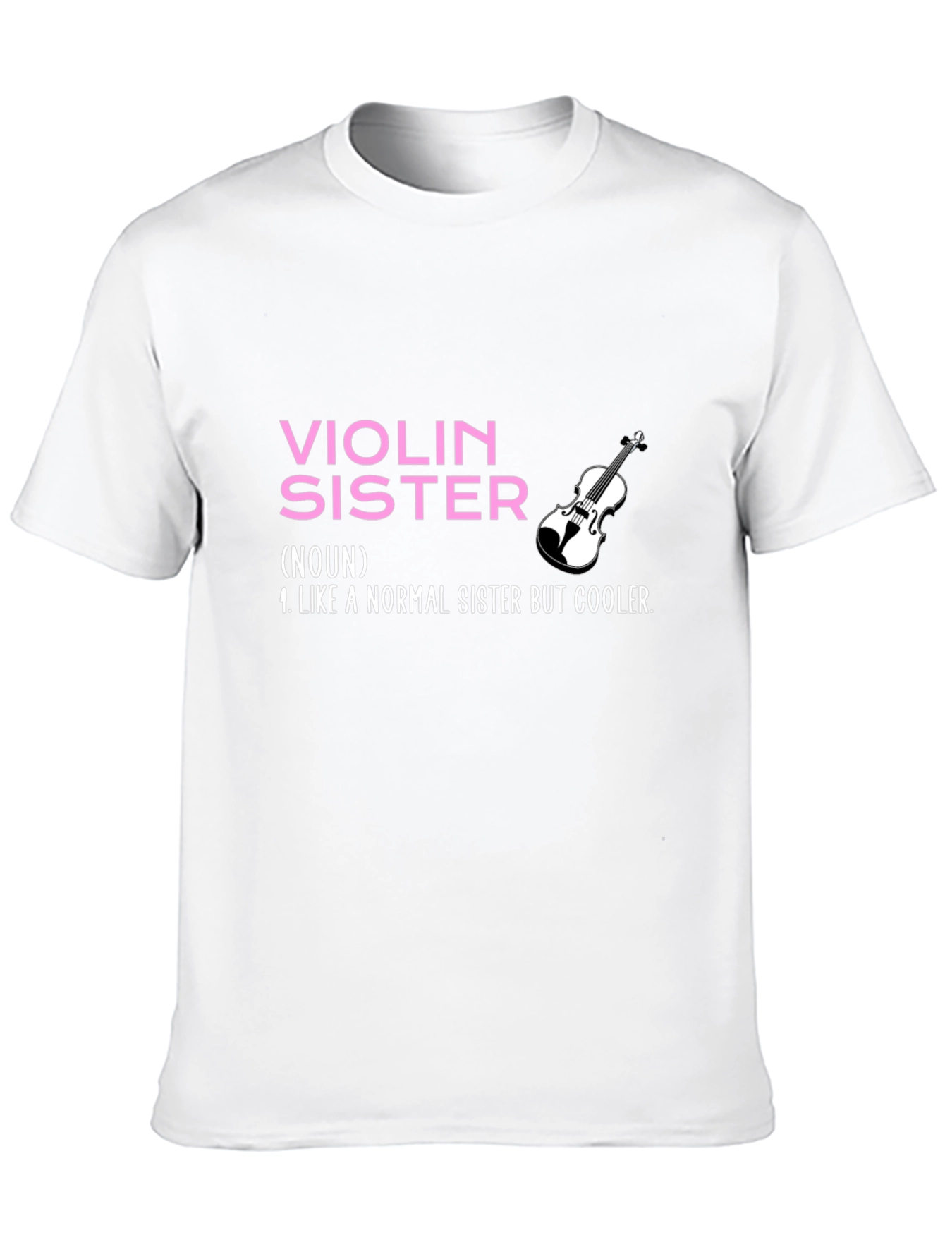 Violin Sister Graphic Tee - Musician Sister Gift