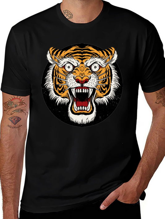 Roaring Tiger Graphic Tee - Bold Black T-Shirt
