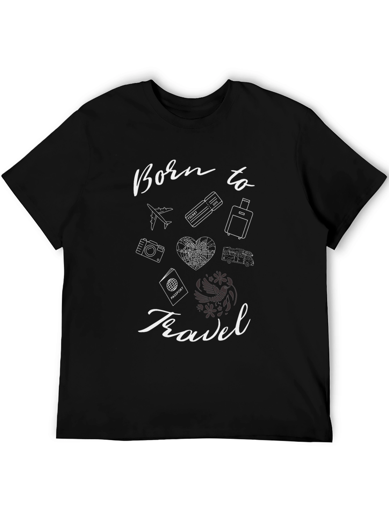 Born to Travel Black T-Shirt