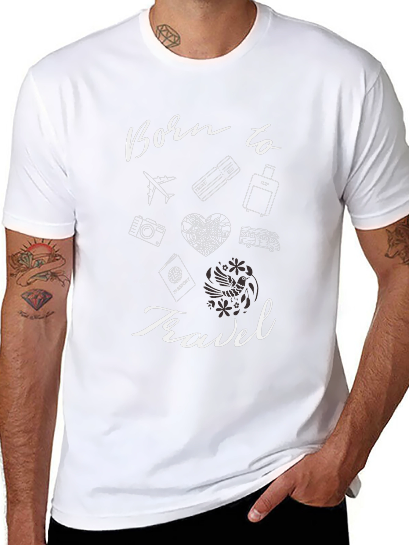 Born to Travel Black T-Shirt