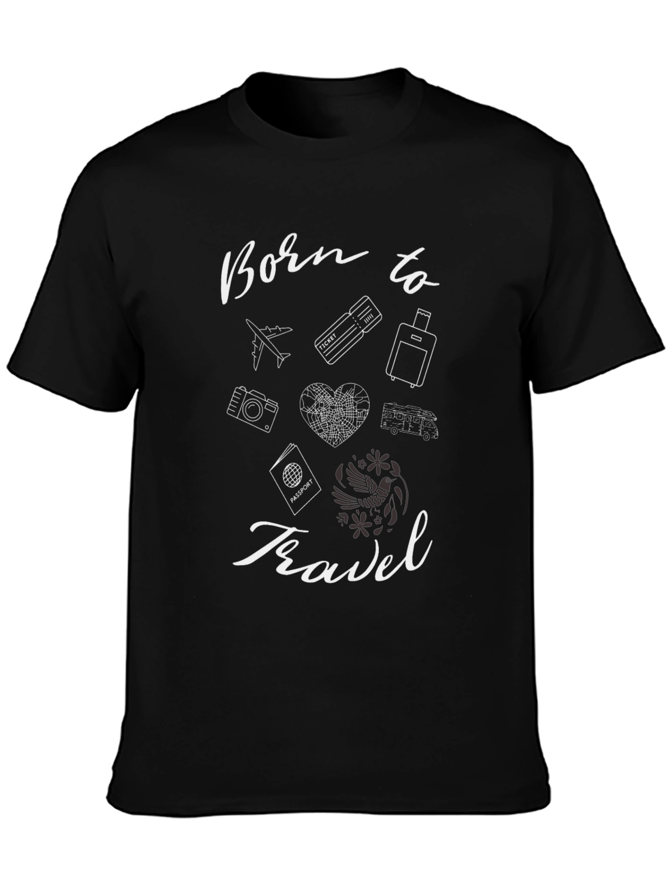 Born to Travel Black T-Shirt