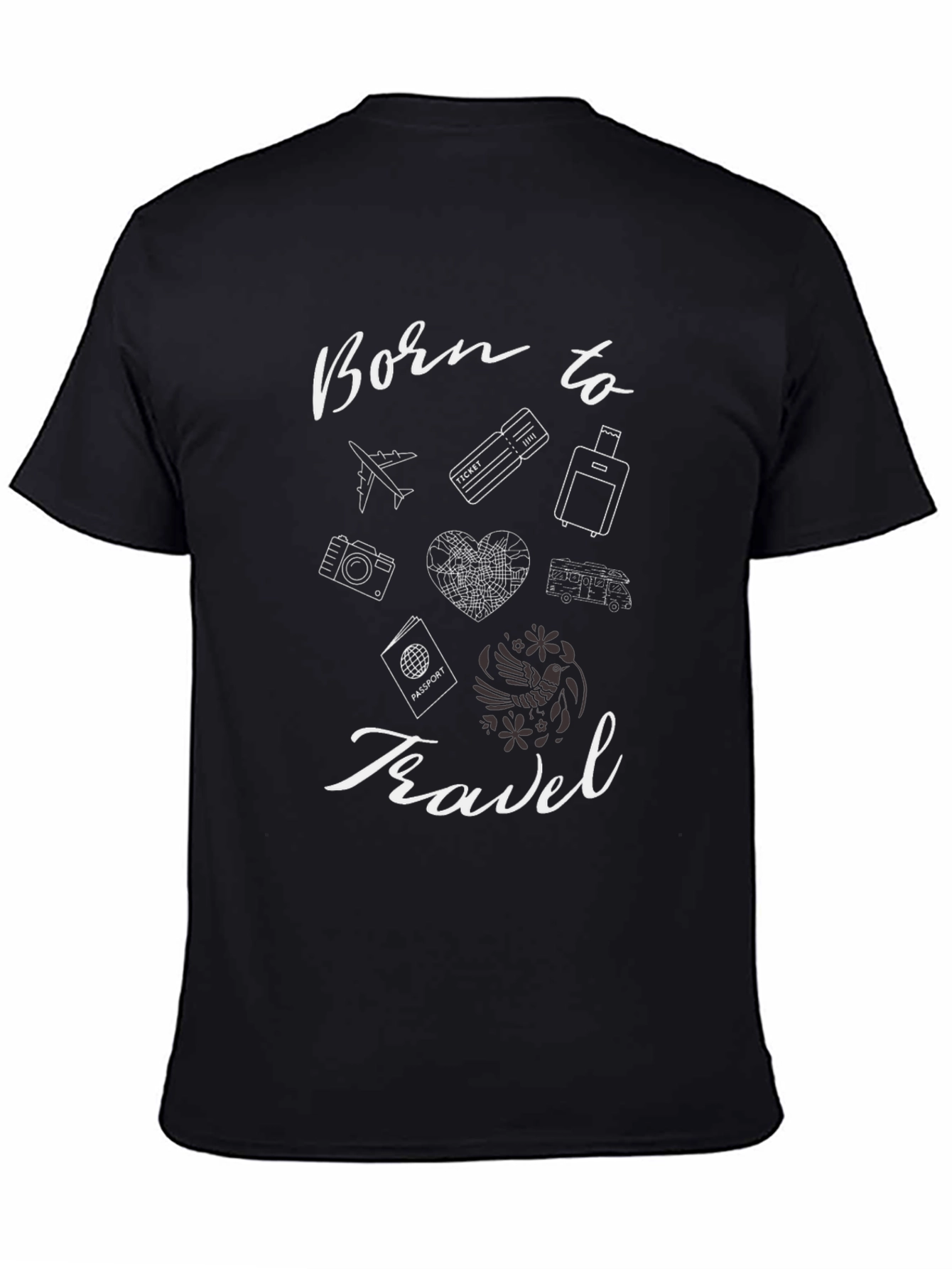 Born to Travel Black T-Shirt