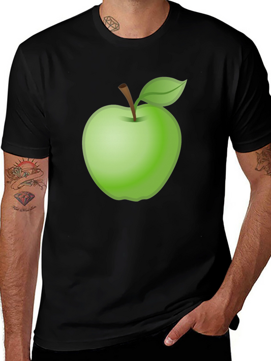 Green Apple Graphic Tee - Fresh Fruit Style