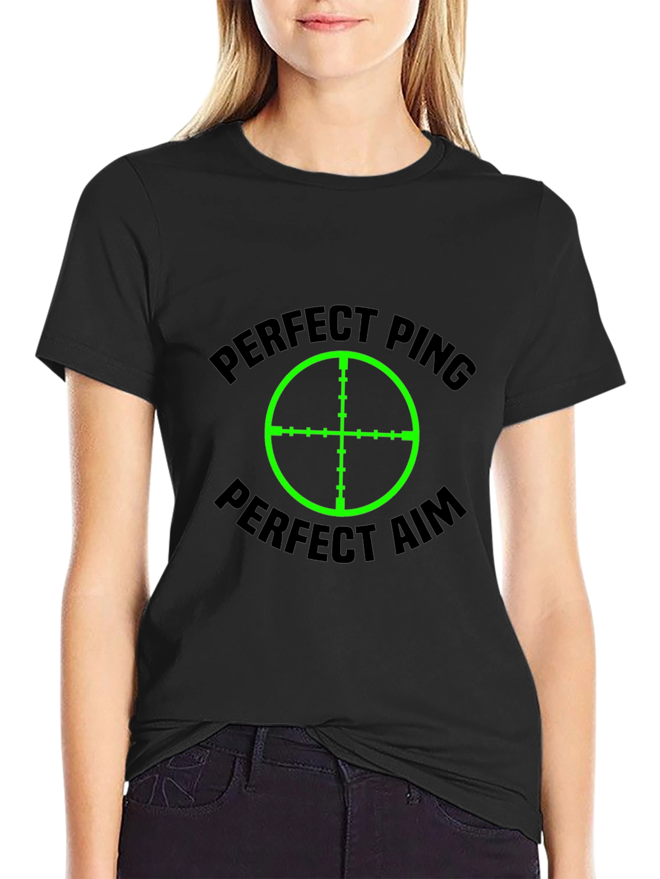 Perfect Ping Aim Black T-Shirt