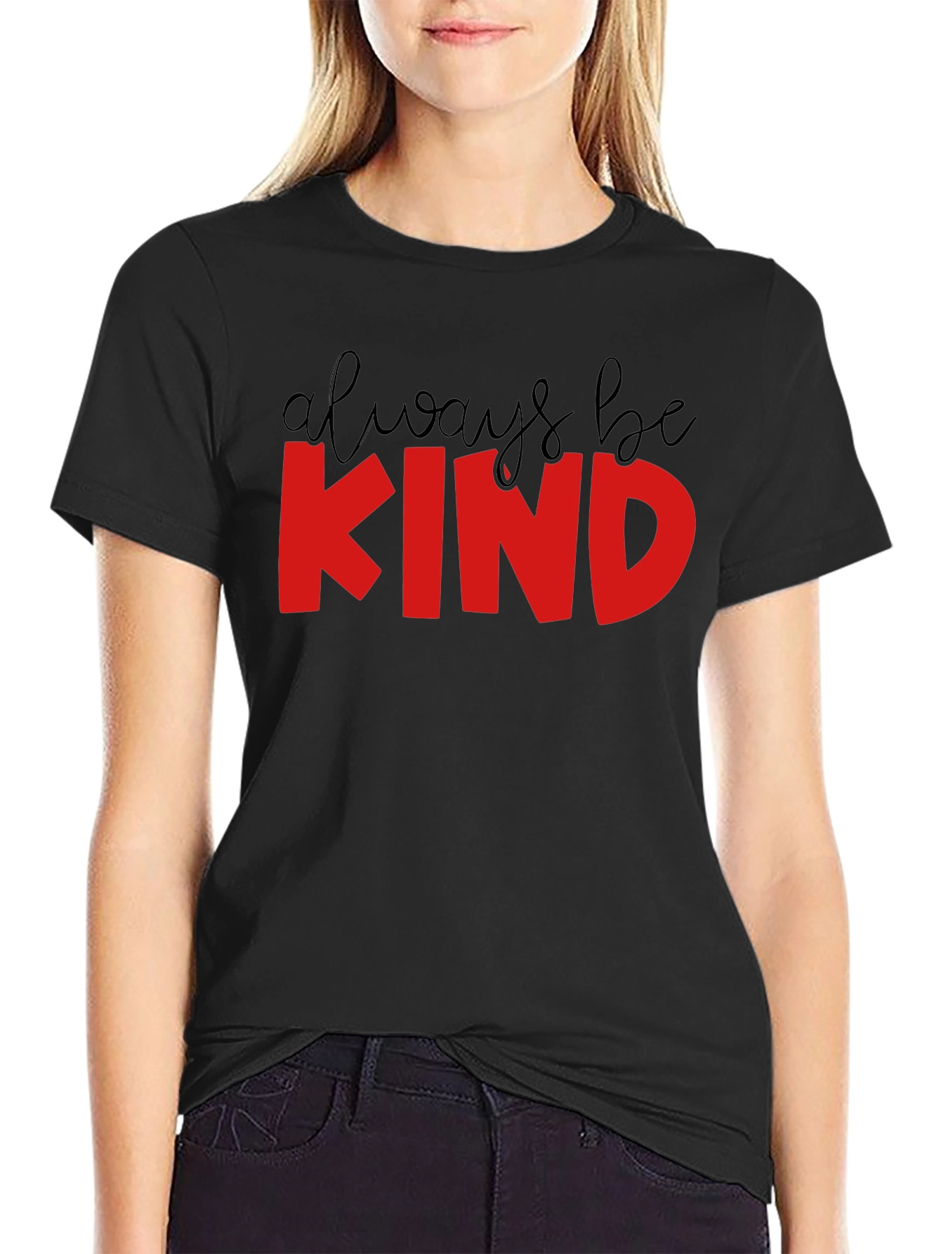 Always Be Kind T-Shirt - Black Crew Neck