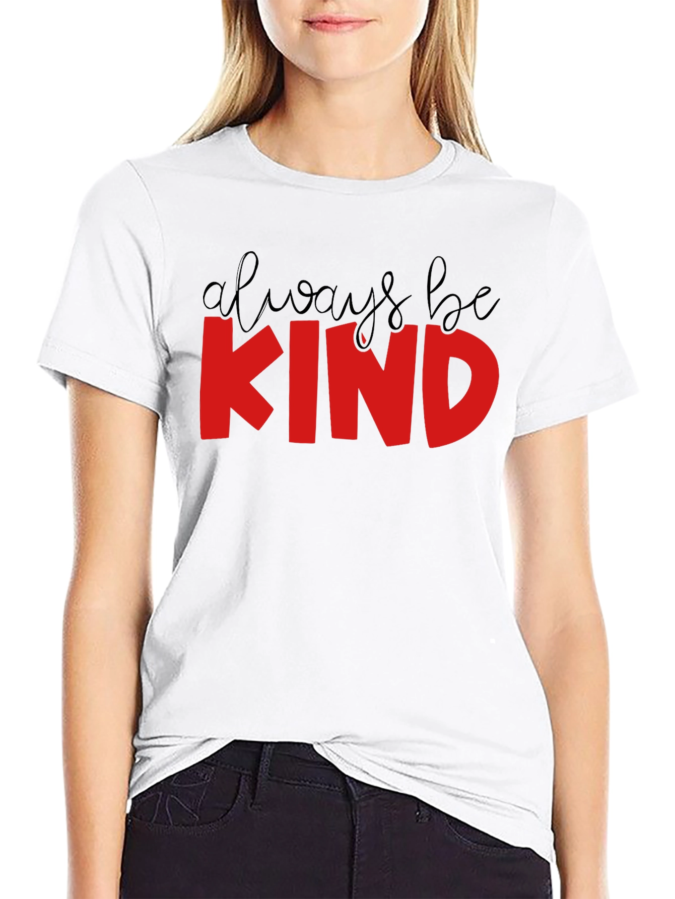 Always Be Kind T-Shirt - Black Crew Neck