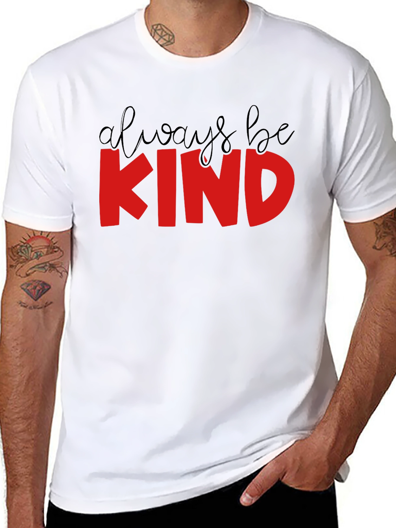 Always Be Kind T-Shirt - Black Crew Neck