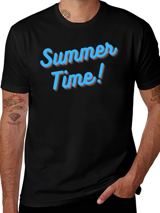 Summer Time T-Shirt - Casual Graphic Tee for Men
